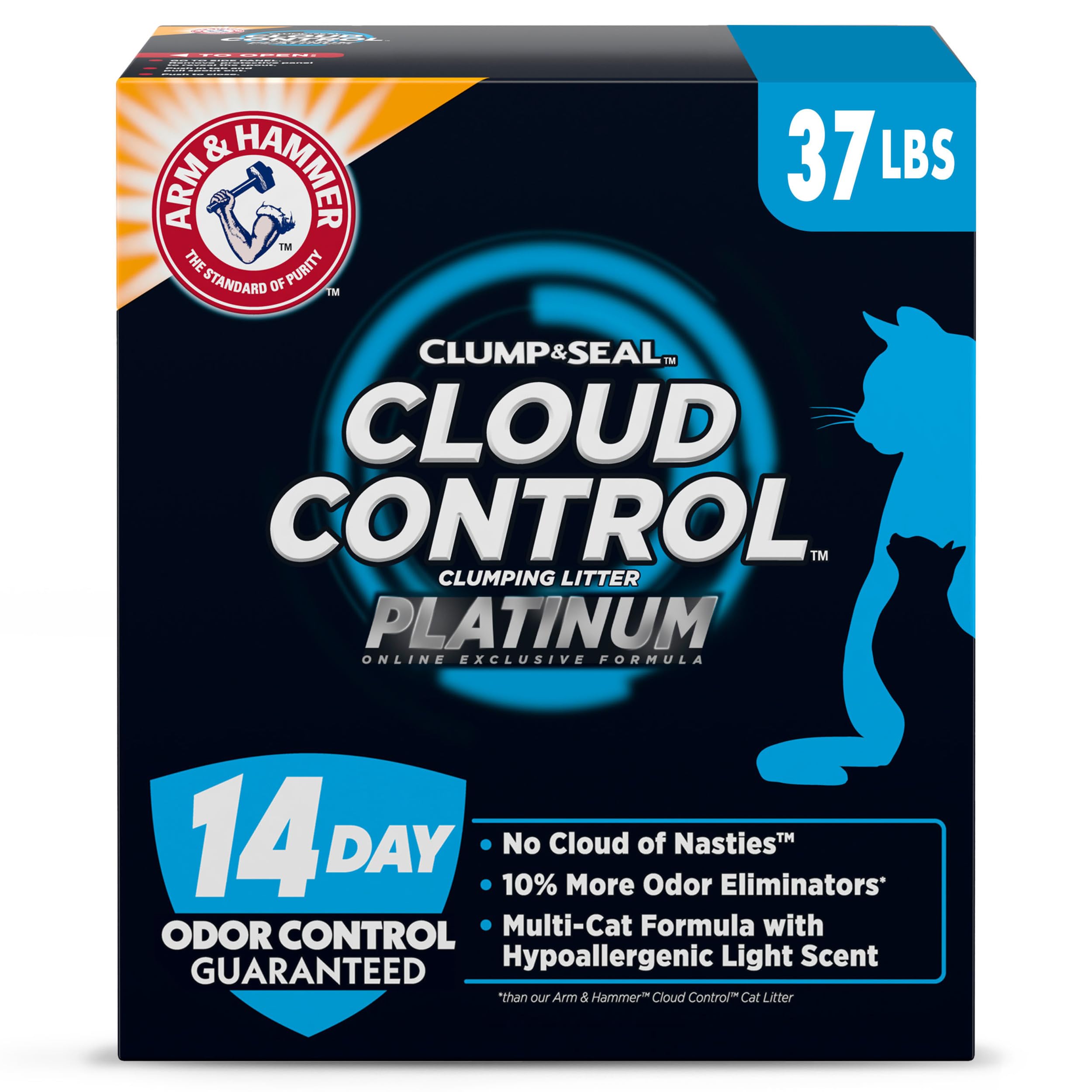 Arm & Hammer Cloud Control Platinum Clumping Cat Litter, 37 Lb