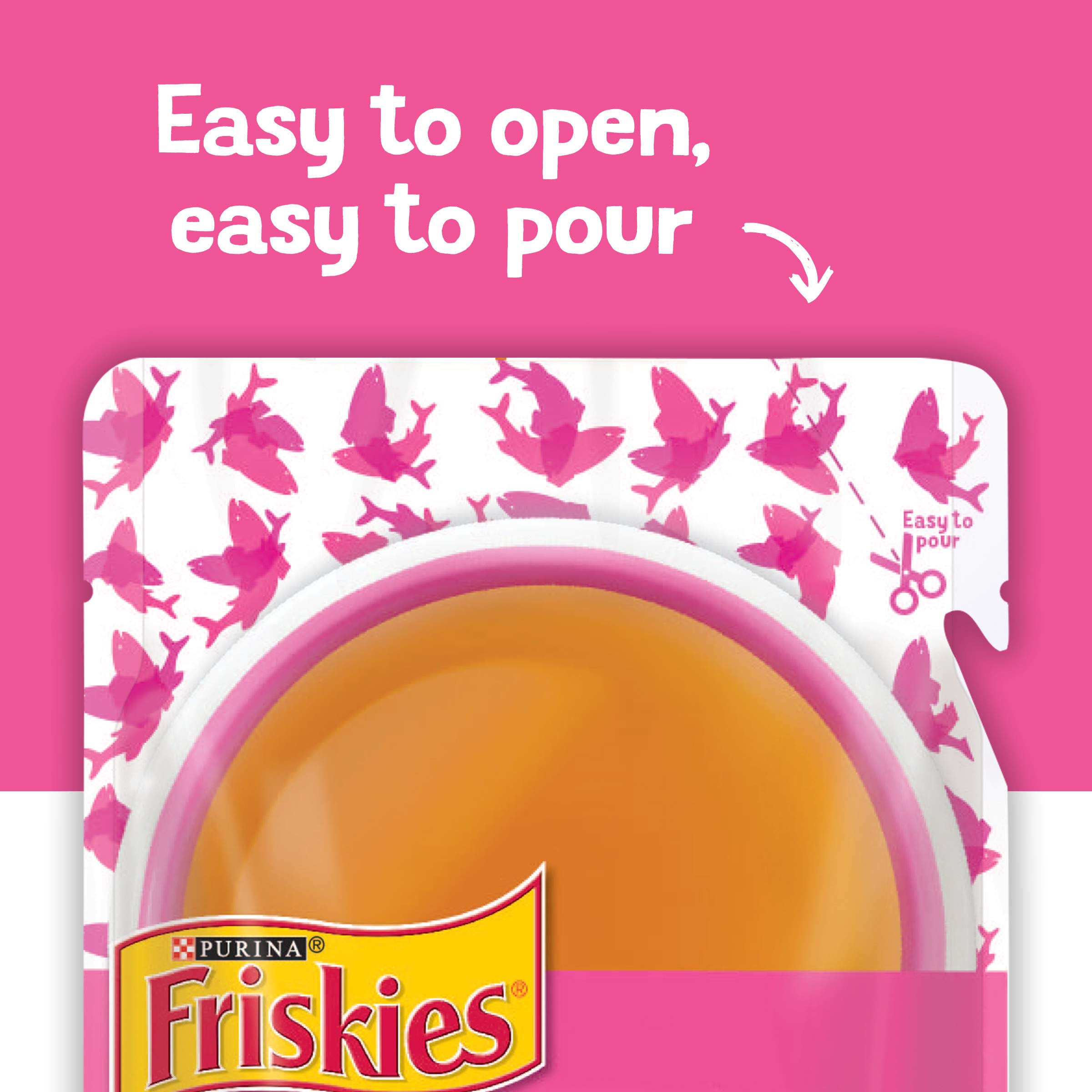 Purina Friskies Lil Gravies Savory Salmon Flavor Cat Food Complement Lickable Cat Treats - (Pack of 16) 1.55 oz. Pouches