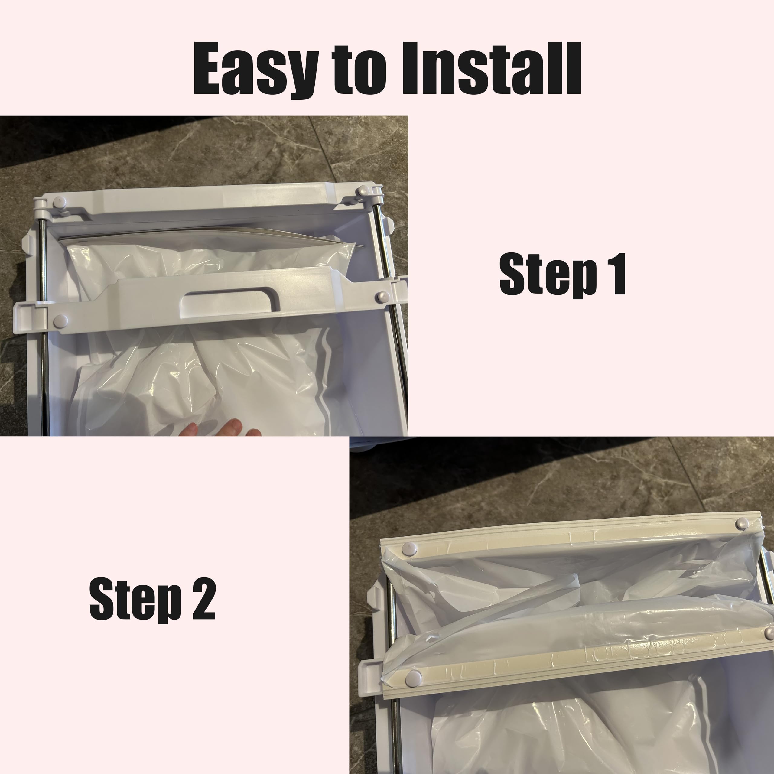 Cat Litter Box Liners For Petsnowy Snow+ Cat Litter Box, 60 Pcs Self-Sealing Waste Drawer Bags For Automatic Cat Litter Box (60