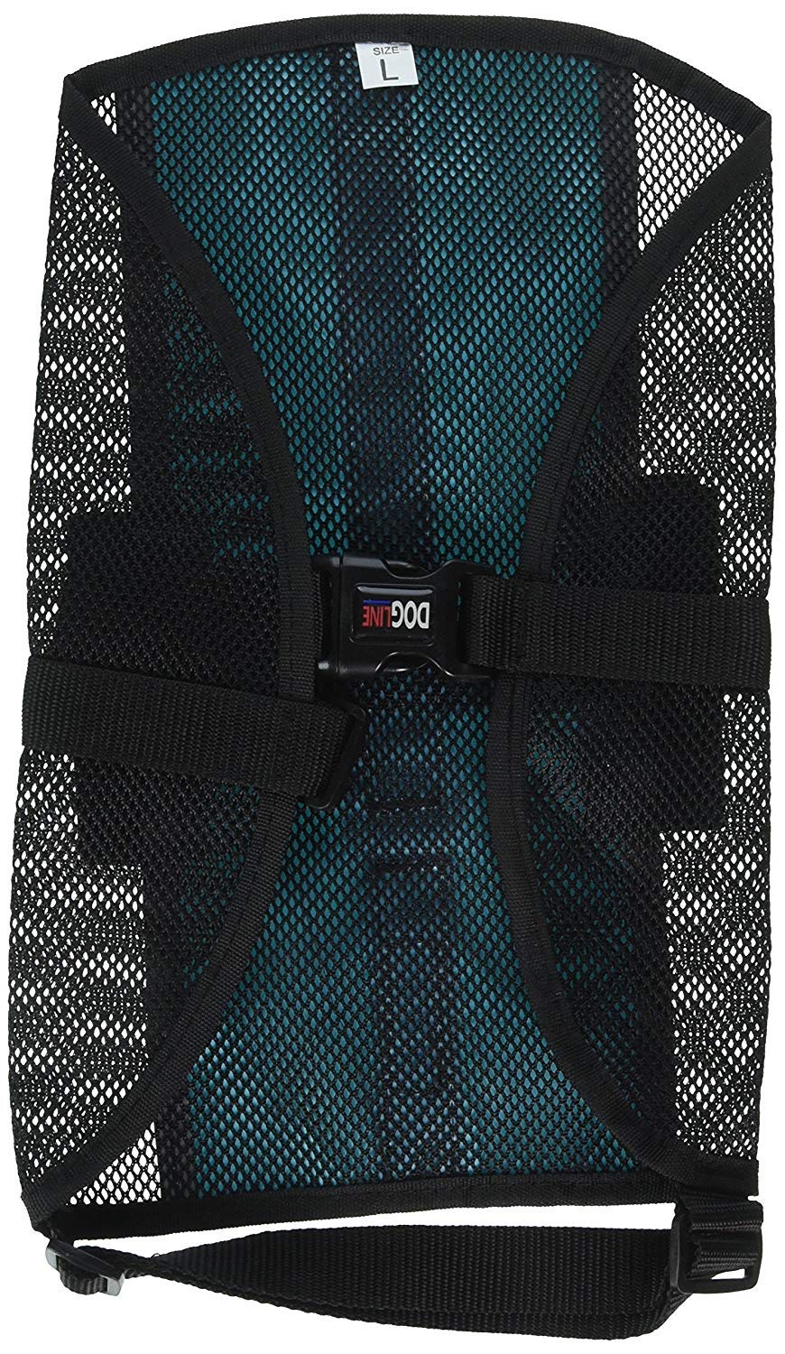 Dogline Maxaire Mesh Vest For Dogs And 2 Removable Blind Patches, 22'-29', Turquoise