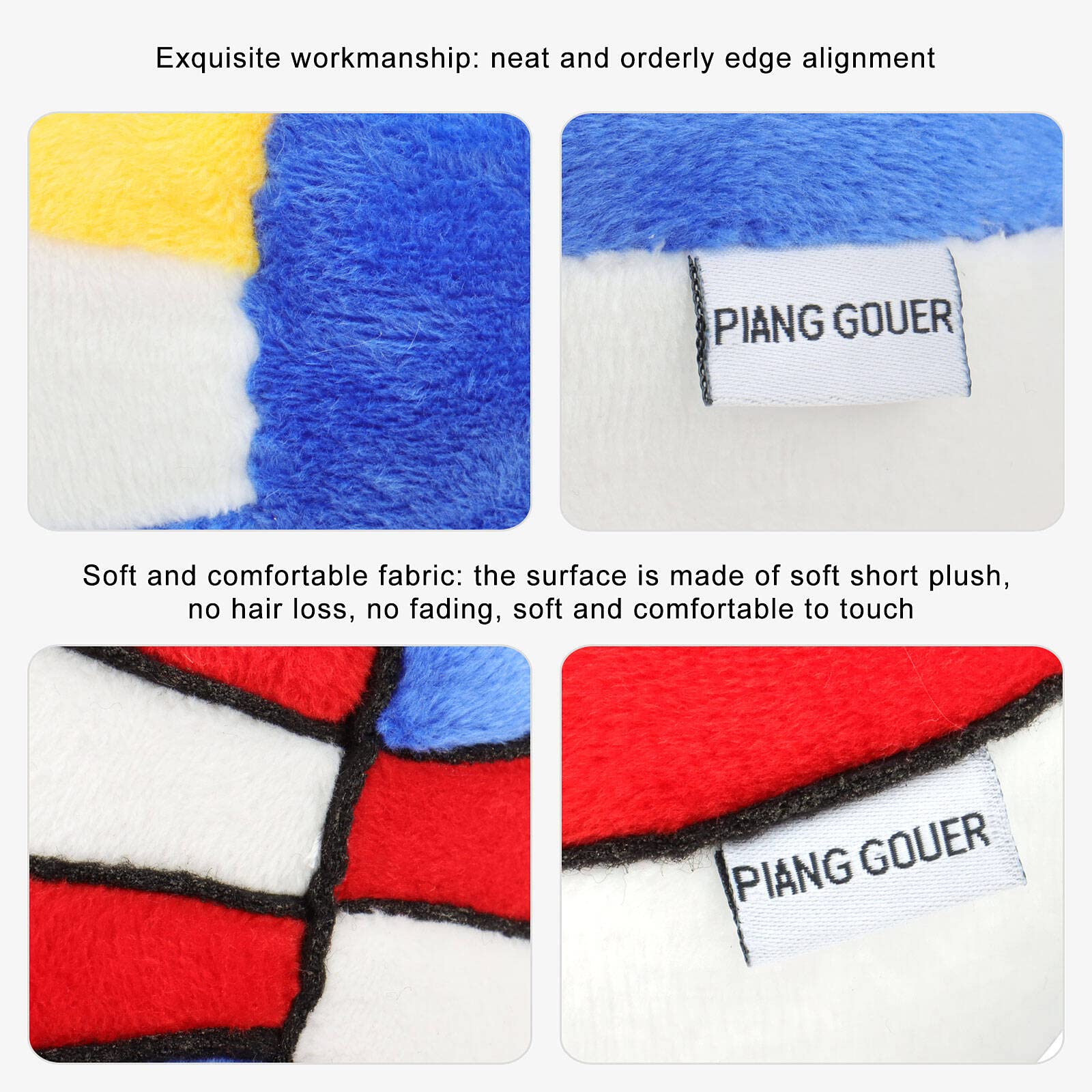 Piang Gouer 2Pcs Interactive Dog Toys Dog Balls Suitable For Small And Medium Dogs, Squeaky Plush Dog Toys, Puppy Teething Chew