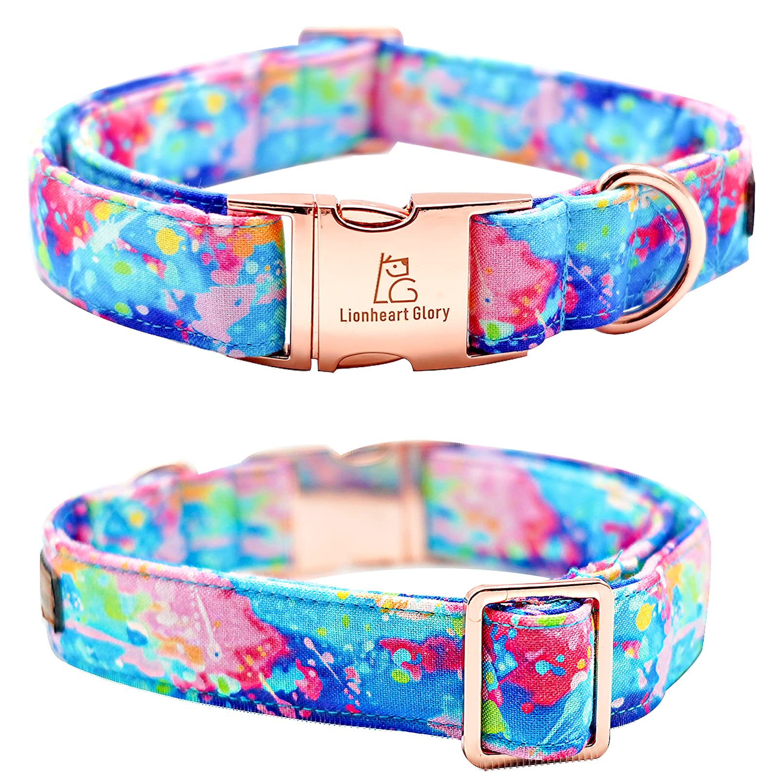 Lionheart Glory Dog Collar, Colorful Dog Collar With Bow, Bowtie Collar Cute Pet Collar Gift For Small Medium Large Dog