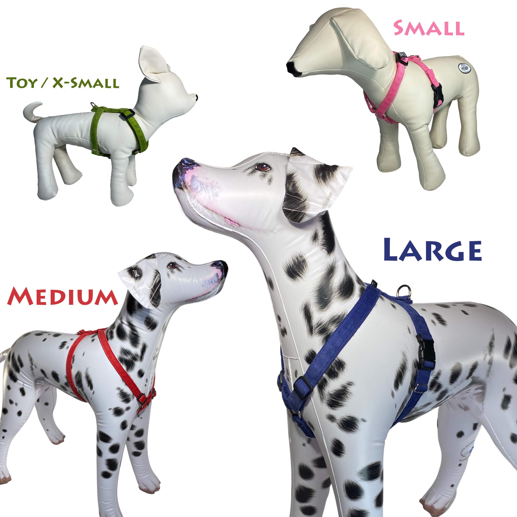 Hemp Corduroy Harness Available In 9 Colors H-Style (Avocado, 3/4' Small)