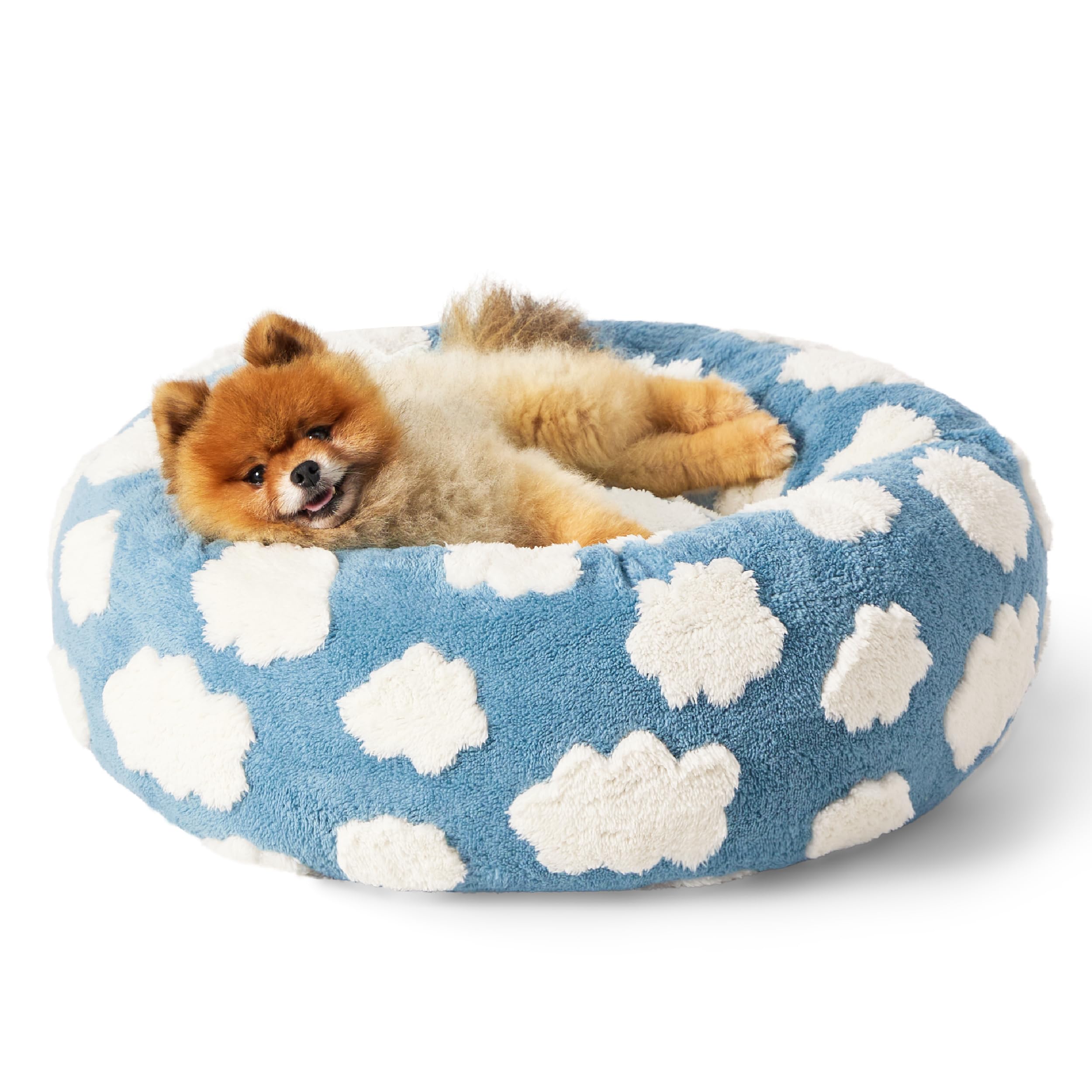 Lesure Donut Dog Beds For Small Dogs - Round Cat Beds For Indoor Cats For Calming Pet With Washable Cover, Cute Modern Beds With