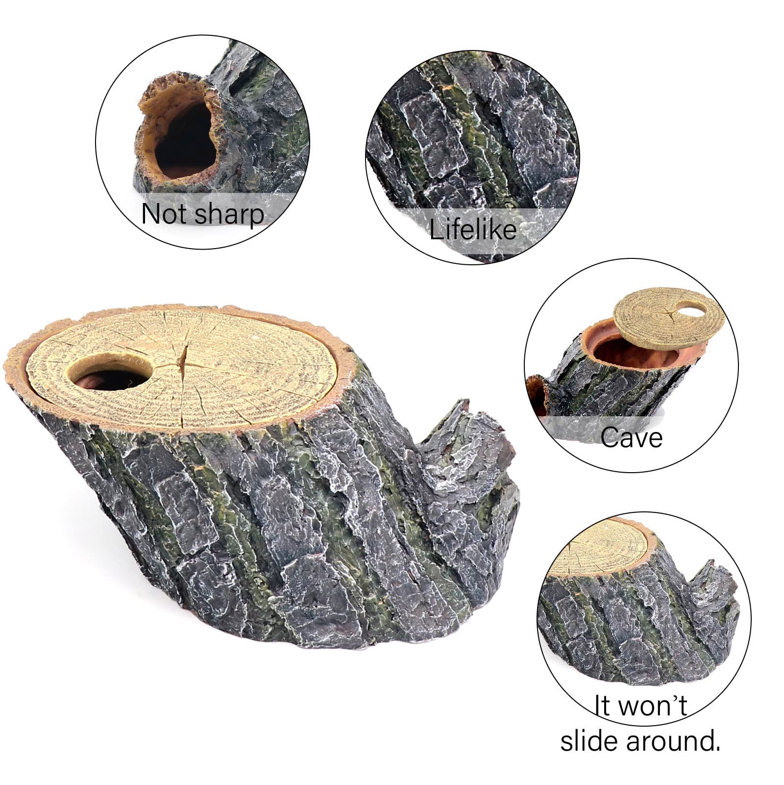 Snake Hide And Basking Tree Roots Cave For Terrariums, Available For Climbing And Hiding Spots For Reptiles, Amphibians, And Small Animals, Corn Snake, Small Gecko