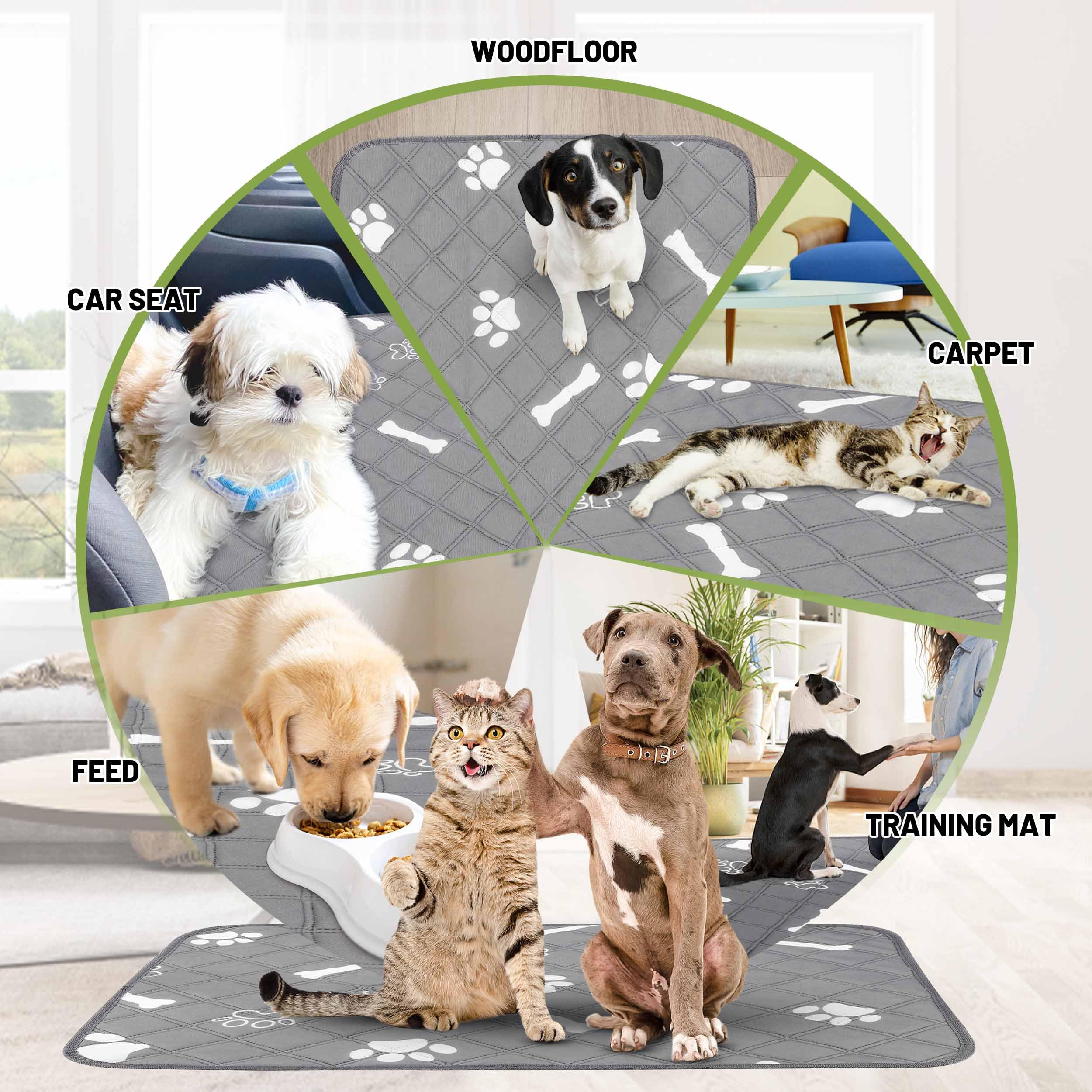 Patiencet Washable Pee Pads For Dogs, 36'' X 41'' Reusable Puppy Pads With Super Absorbent, 2 Pack Large Potty Buddy With Waterp