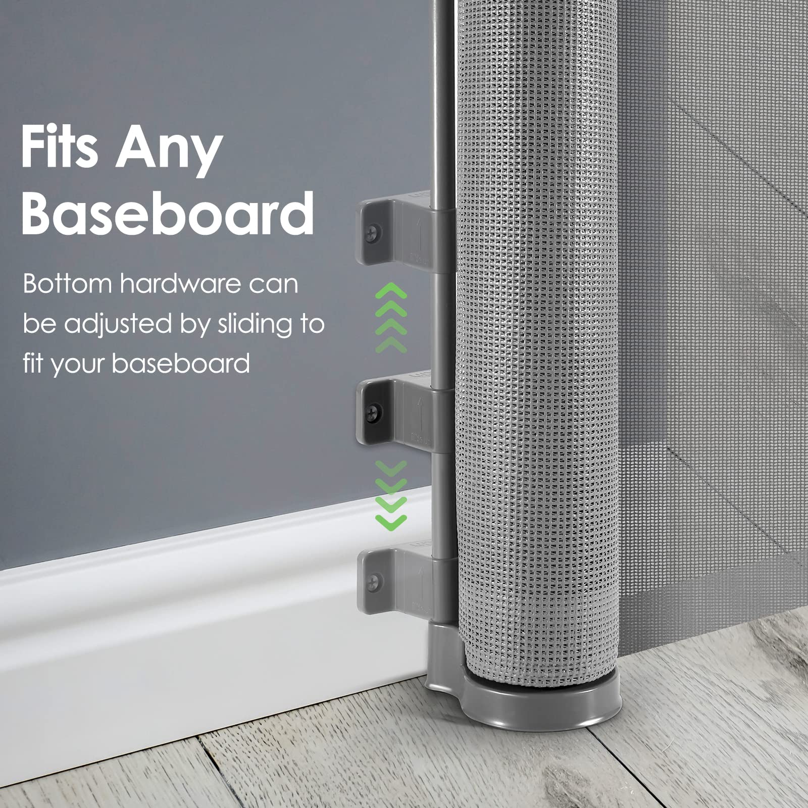 90 Inch Extra Wide Retractable Baby Gate Gates for Doorways Extra Long Baby Gate for Wide Openings Extra Large Dog Gate Indoor O