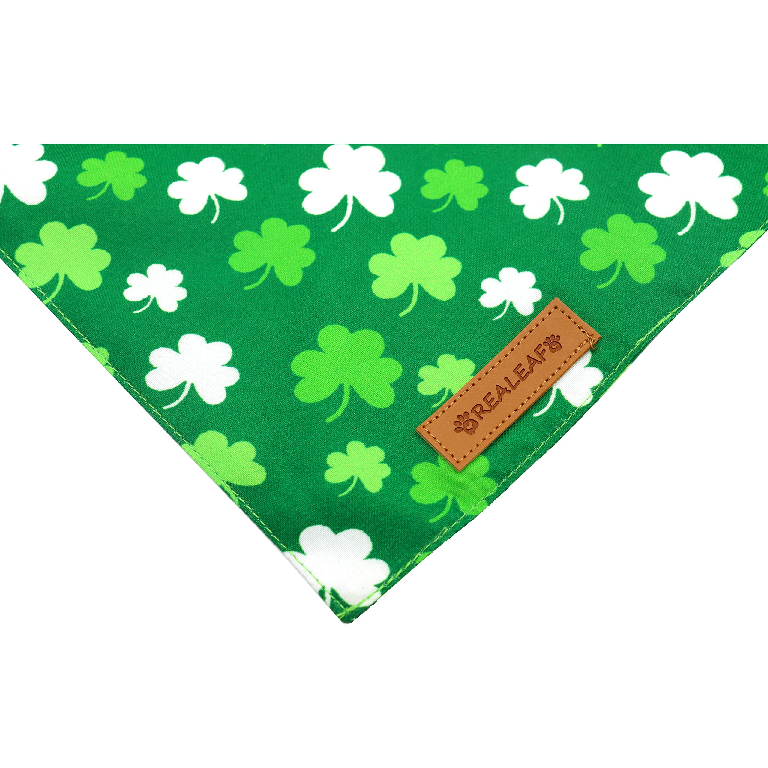 Realeaf St. Patrick'S Day Dog Bandanas 2 Pack, Triangle Reversible Pet Scarf For Boys And Girls, Premium Durable Fabric, Holiday