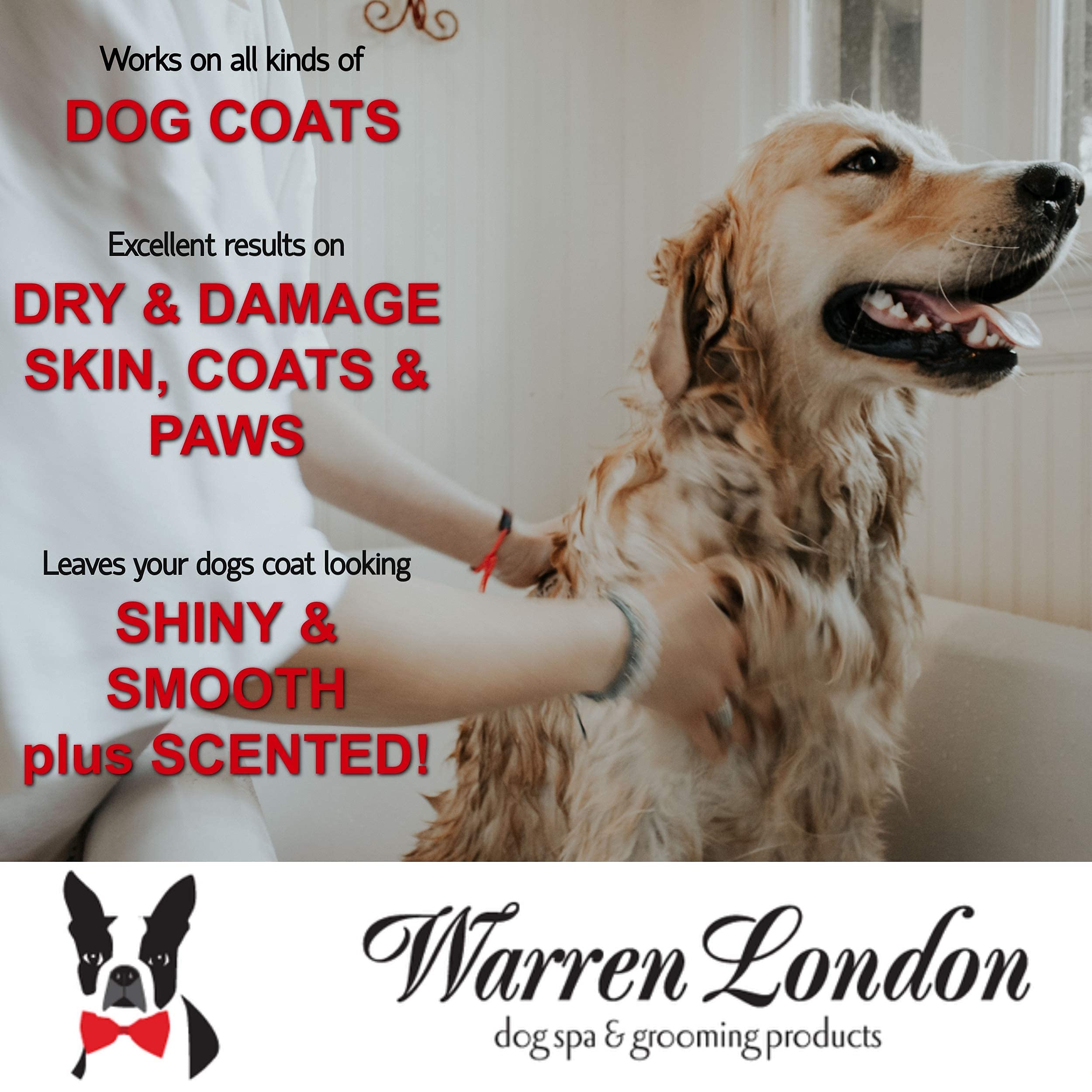 Warren London - Hydrating Butter For Dogs Skin & Coat,8 Oz,Pomegranate & Acai