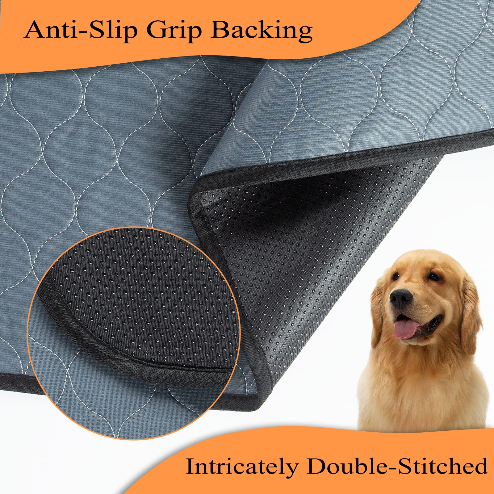 Bunlitent Washable Pee Pads For Dogs, 83'' Diagonal Octagon Puppy Pads, Designed For 24'' Width 8 Panels Dog Playpen, Non-Slip W