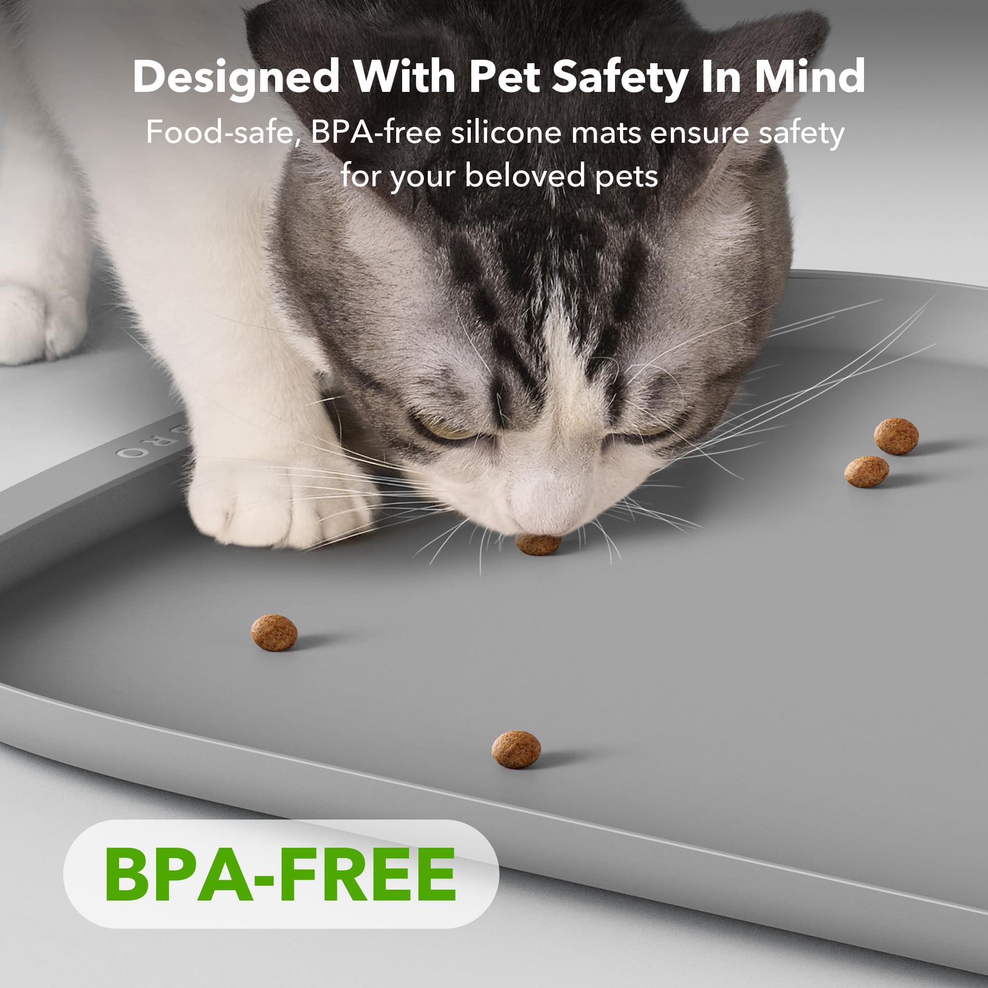 Petlibro Pet Mats For Dogs And Cats, Extra Large Dog Bowl Mat For Feeder Or Fountain, Non-Slip Waterproof Pet Feeding Mat For Pl