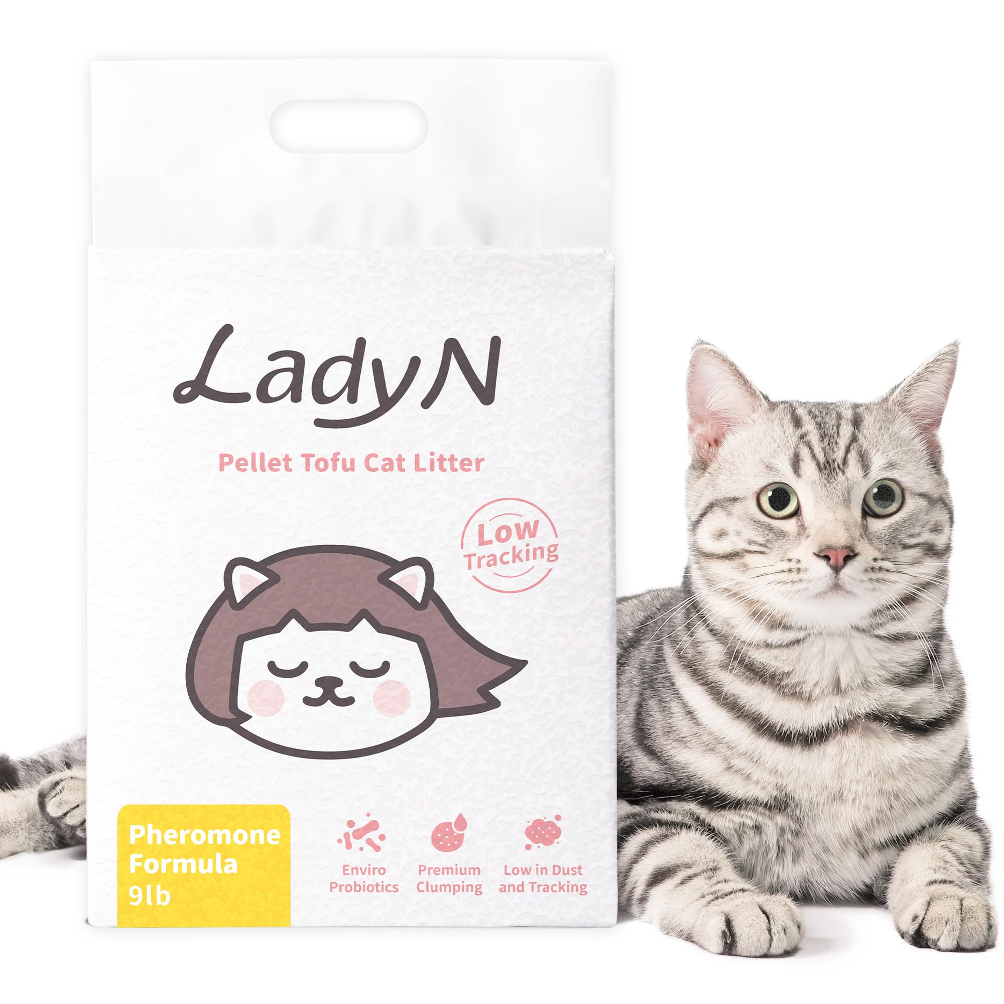 Lady N Cat Attract Tofu Litter - Natural Attractant Formula for Litter Box Training, Calming Pheromone for Multi-Cat Homes, Clas