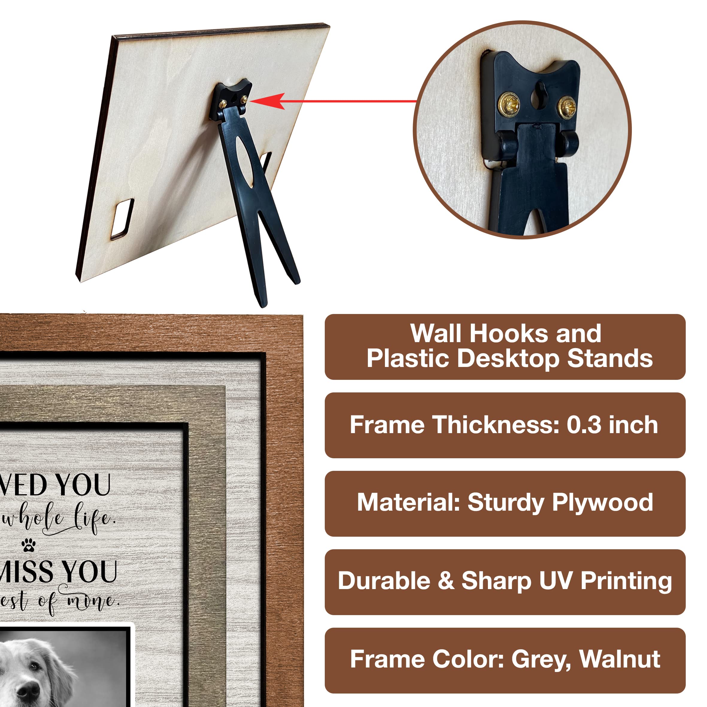 Bfigift Personalized Dog Memorial Picture Frame Remembrance Gifts For Loss Of Loved Pet Collar Plaque In Loving Memory Of Dog An