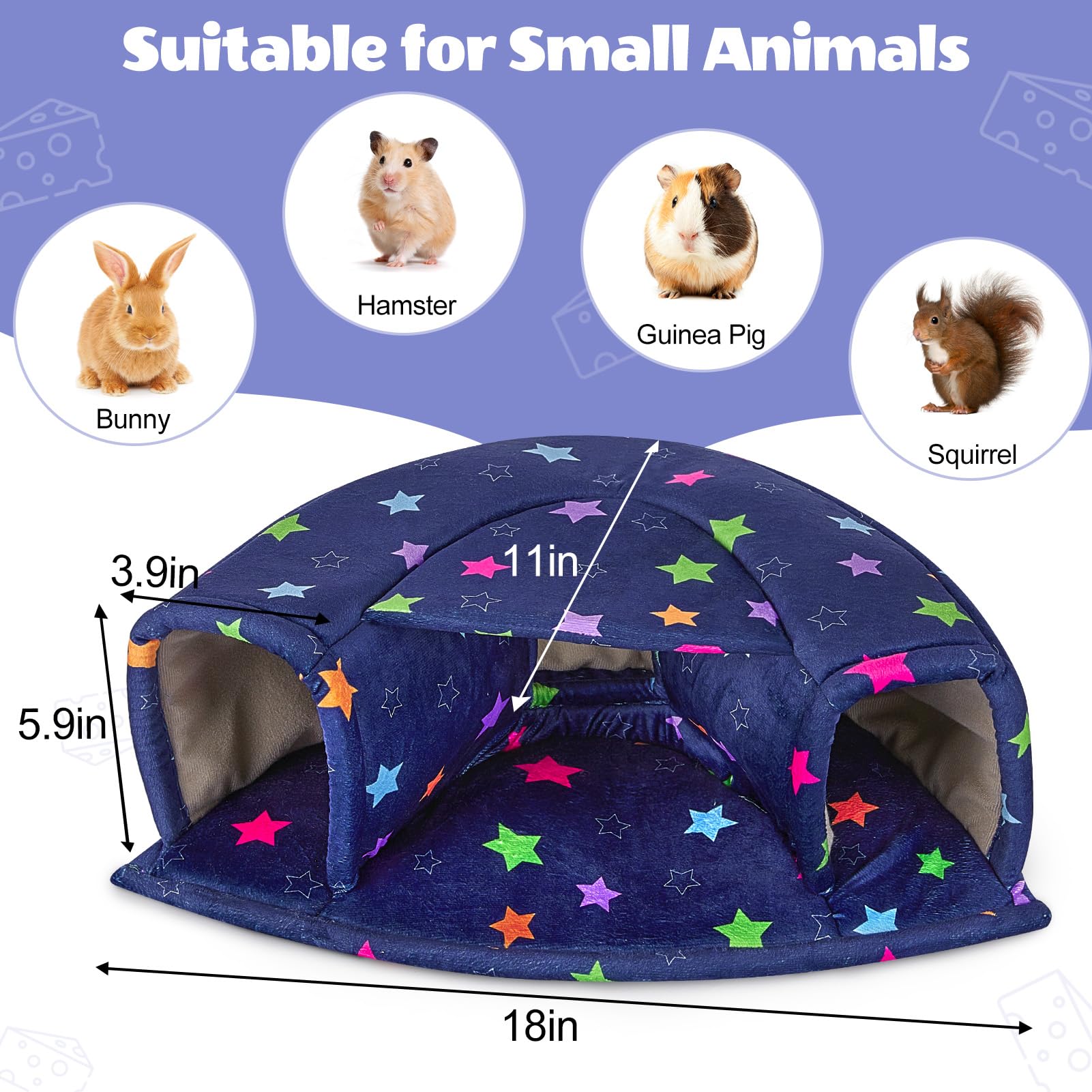 Unicorn Catcher Guinea Pig Hideout Large Guinea Pig Bed Cozy Guinea Pig House Warm Guinea Pig Tunnel Washable Guinea Pig Accesso