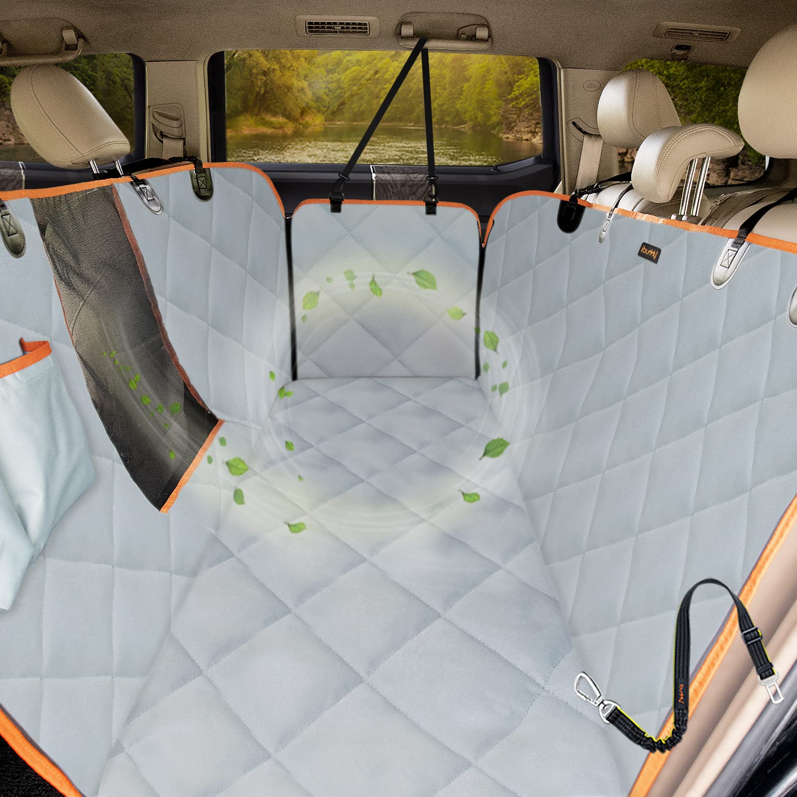 Ibuddy Dog Seat Covers For Trucks 100% Waterproof Car Hammock For Truck Back Seat Durable X-Large Dog Seat Cover Against Dirt An