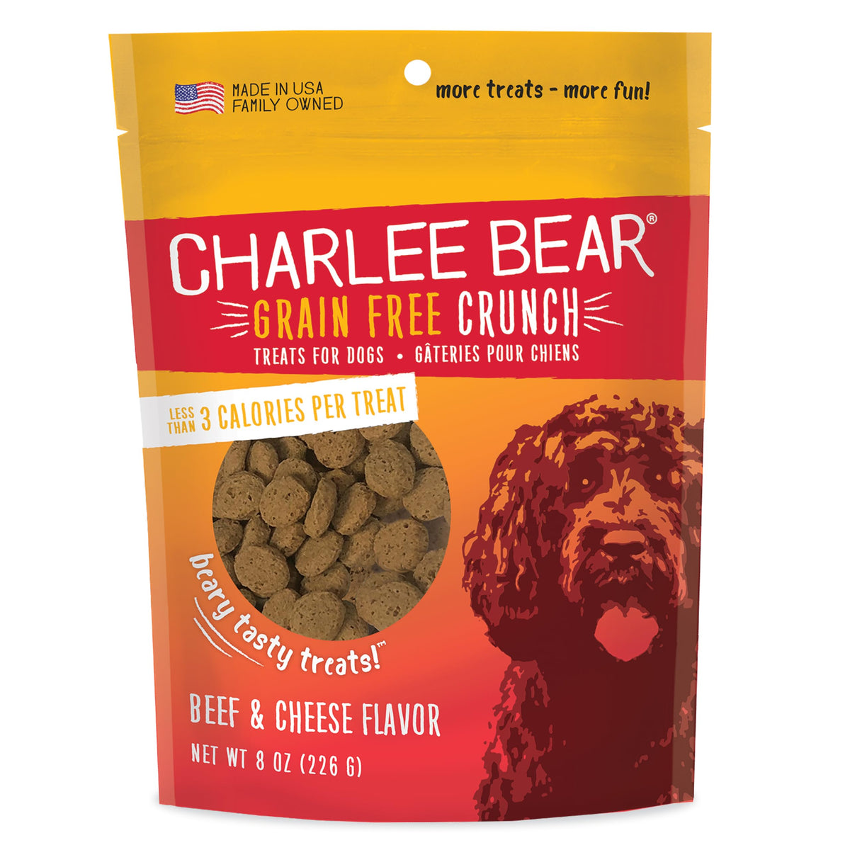 Charlee Bear Dog Beef & Cheese Crunch 8Oz