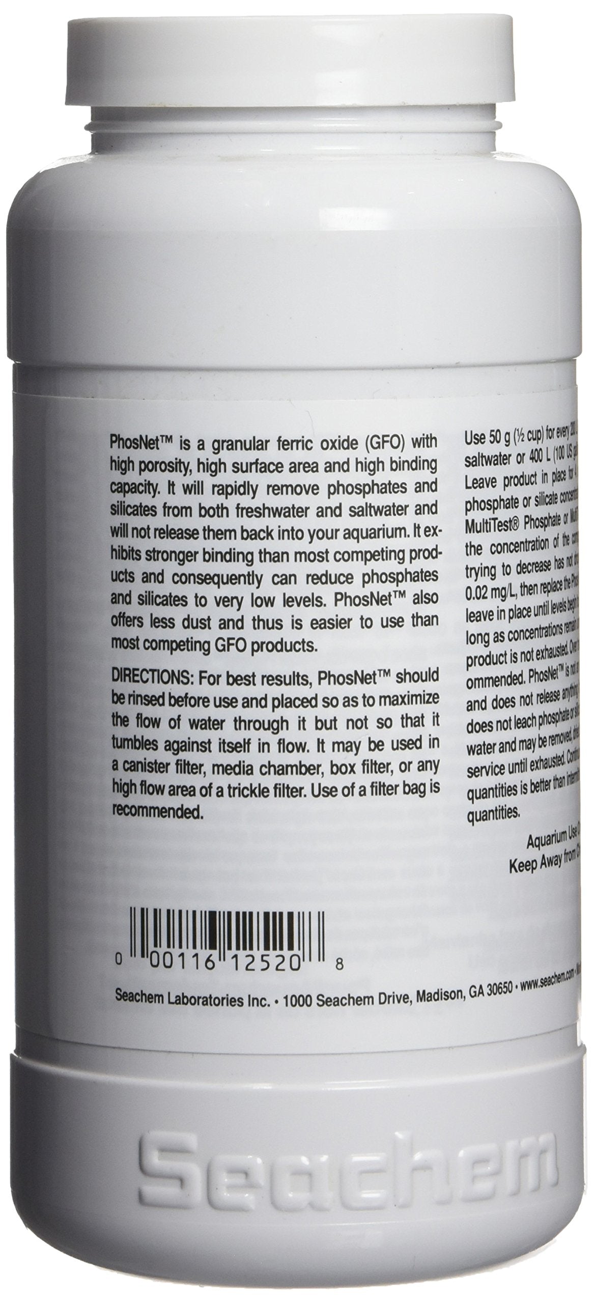 Seachem Phosnet Phosphate Silicate Remover Aquarium Filter Media, 250G/8.8Oz (001443)