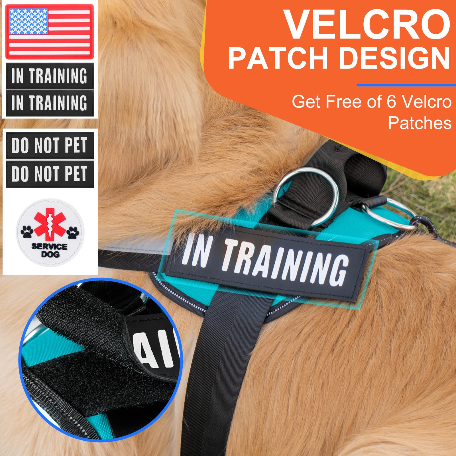 Essential Dog Harness, No Pull Pet Harness With 3 Side Rings For Leash Placement, No Choke, Reflective, Adjustable Pet Vest, Eas