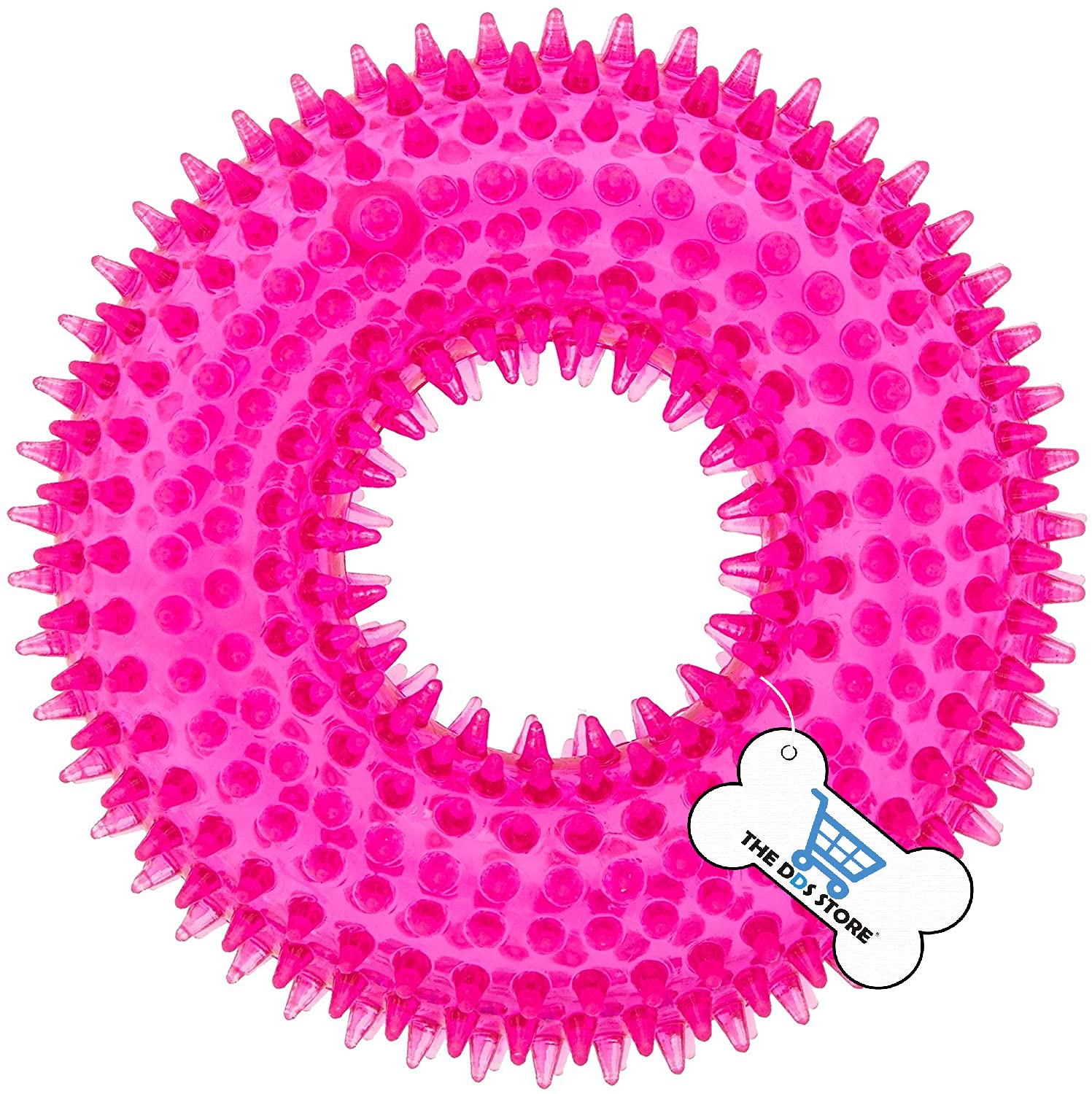 THE DDS STORE Dog Toy XL, Squeaky Dog Chew Toy 100% Natural Rubber, Tough strongTeething Toy Small & Large Dogs Indestructible, 
