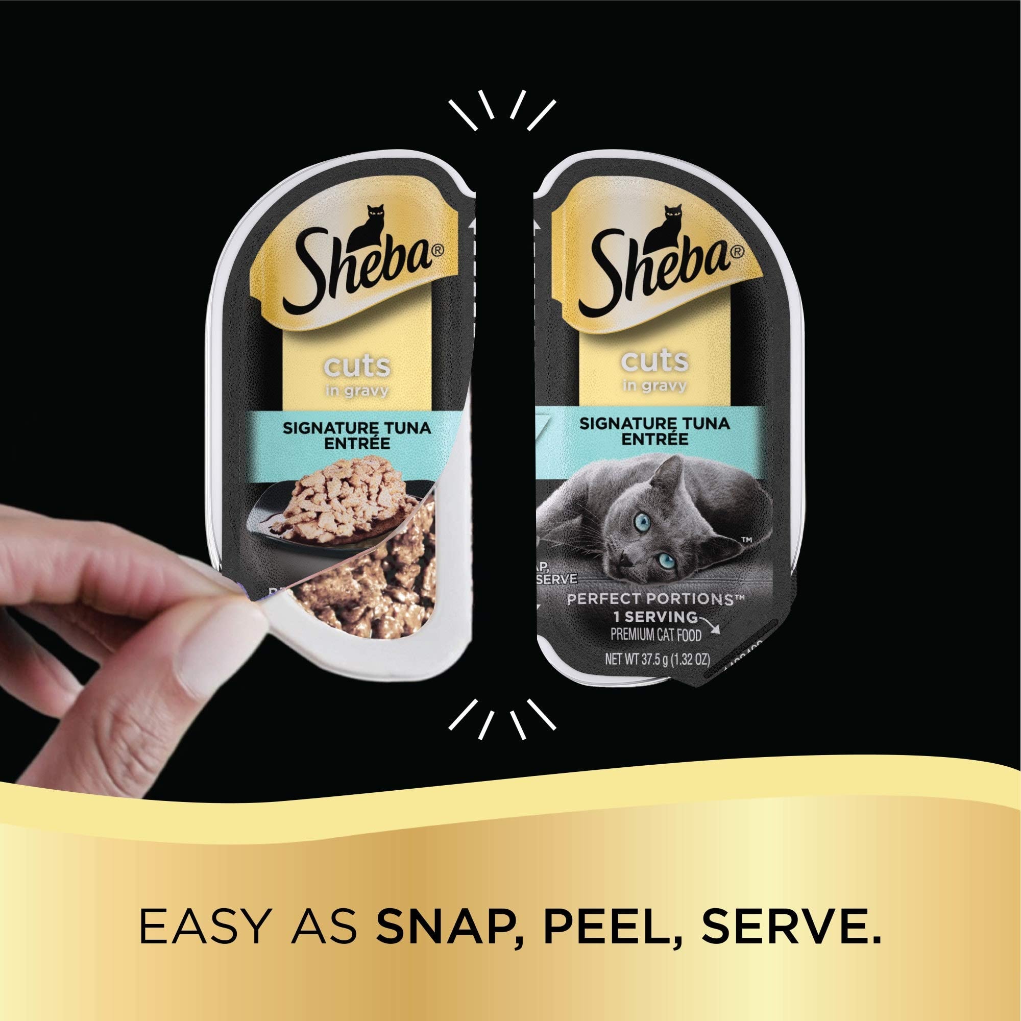 Sheba Perfect Portions Cuts in Gravy Multipack Salmon & Tuna Wet Cat Food, 2.64 oz., 12 Twin Packs