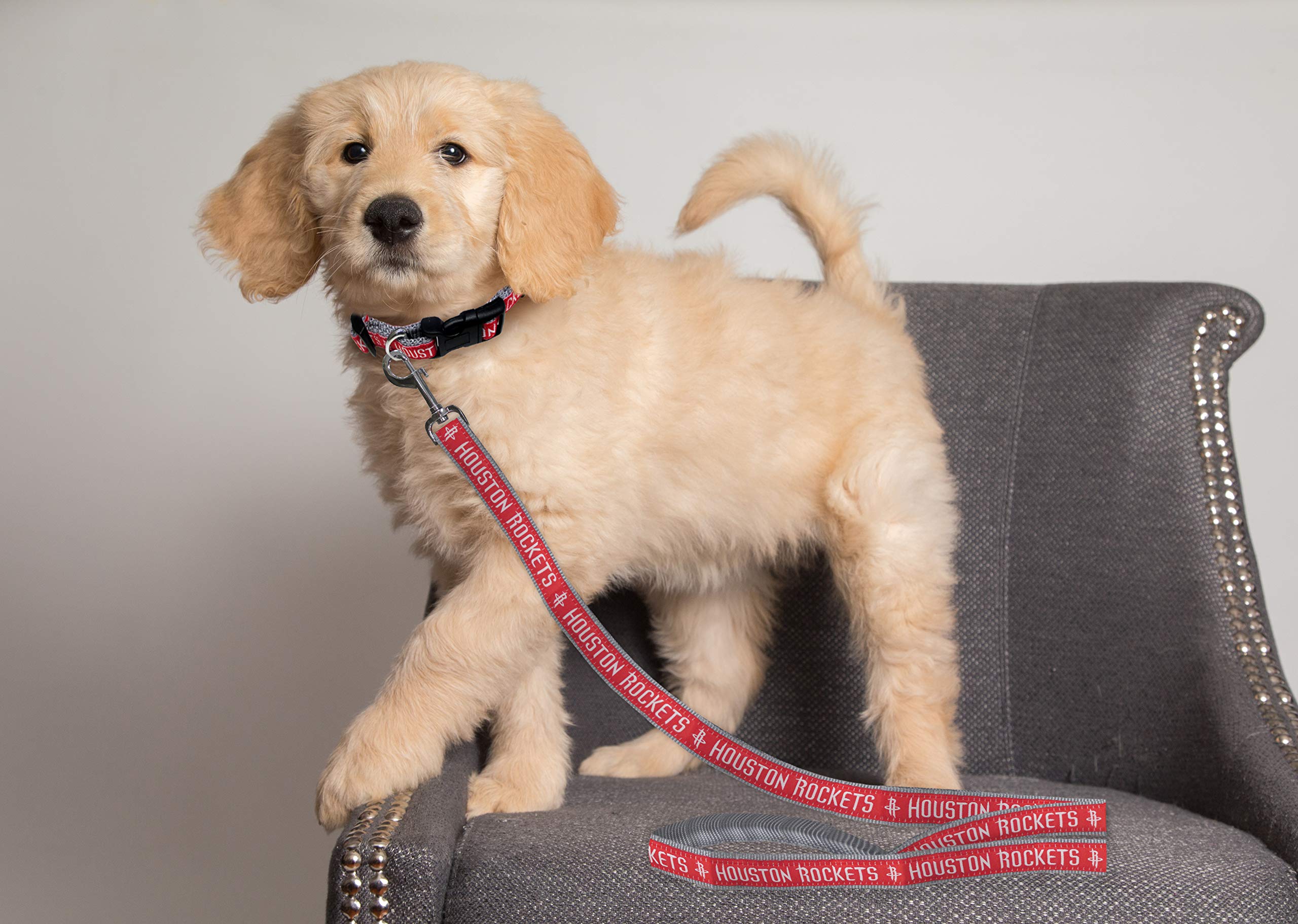 Nba Houston Rockets Dog Leash, Size Small. Heavy-Duty Metal Swivel Buckle Pet Leash