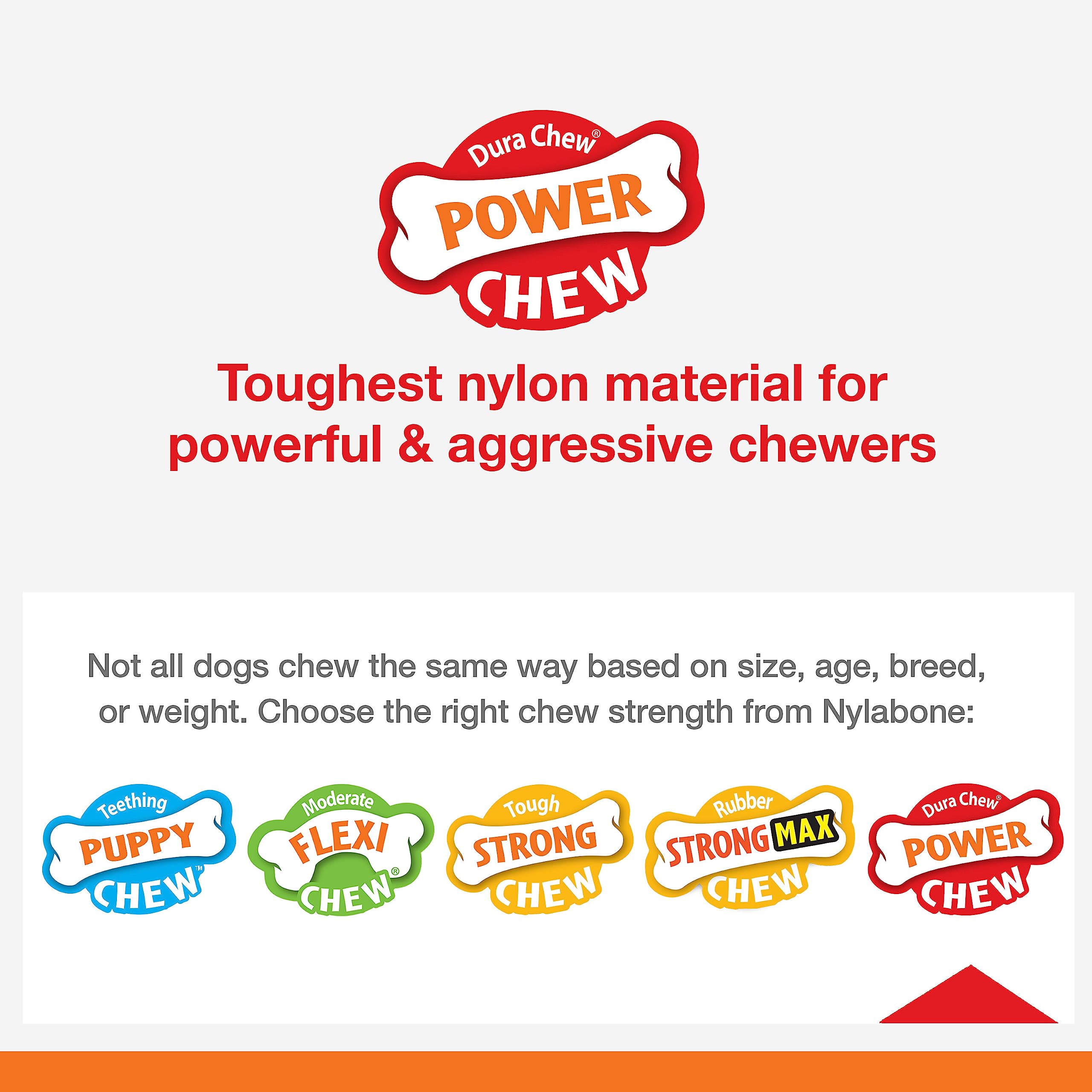 Nylabone Power Chew Knuckle Bone & Pop-in Dog Treat Toy Combo Bundle - Tough Dog Toy for Aggressive Chewers and Treat Pouch - Du