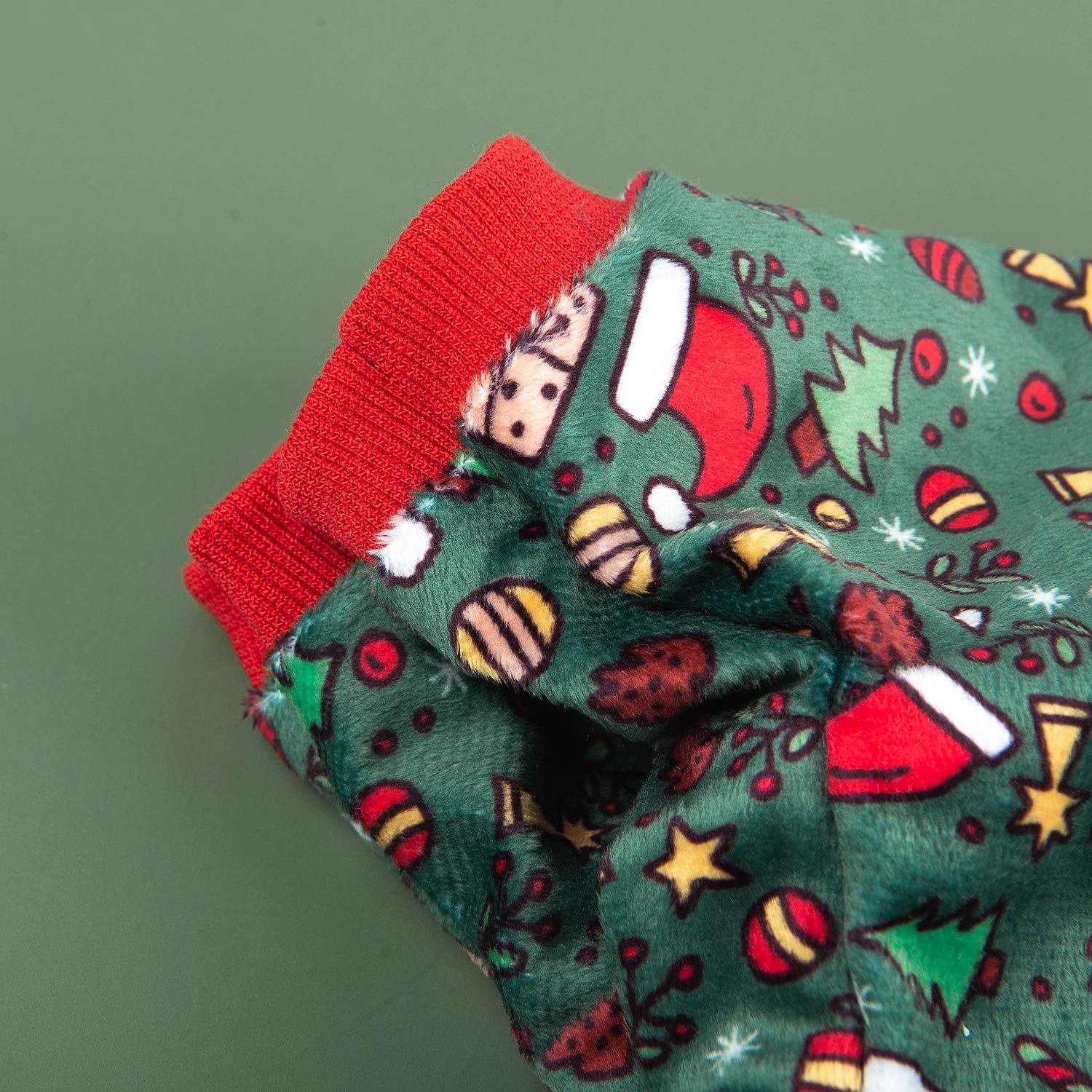 Cutebone Dog Pajamas Christmas Clothes Pjs For Small Dogs Shirts P111Xs