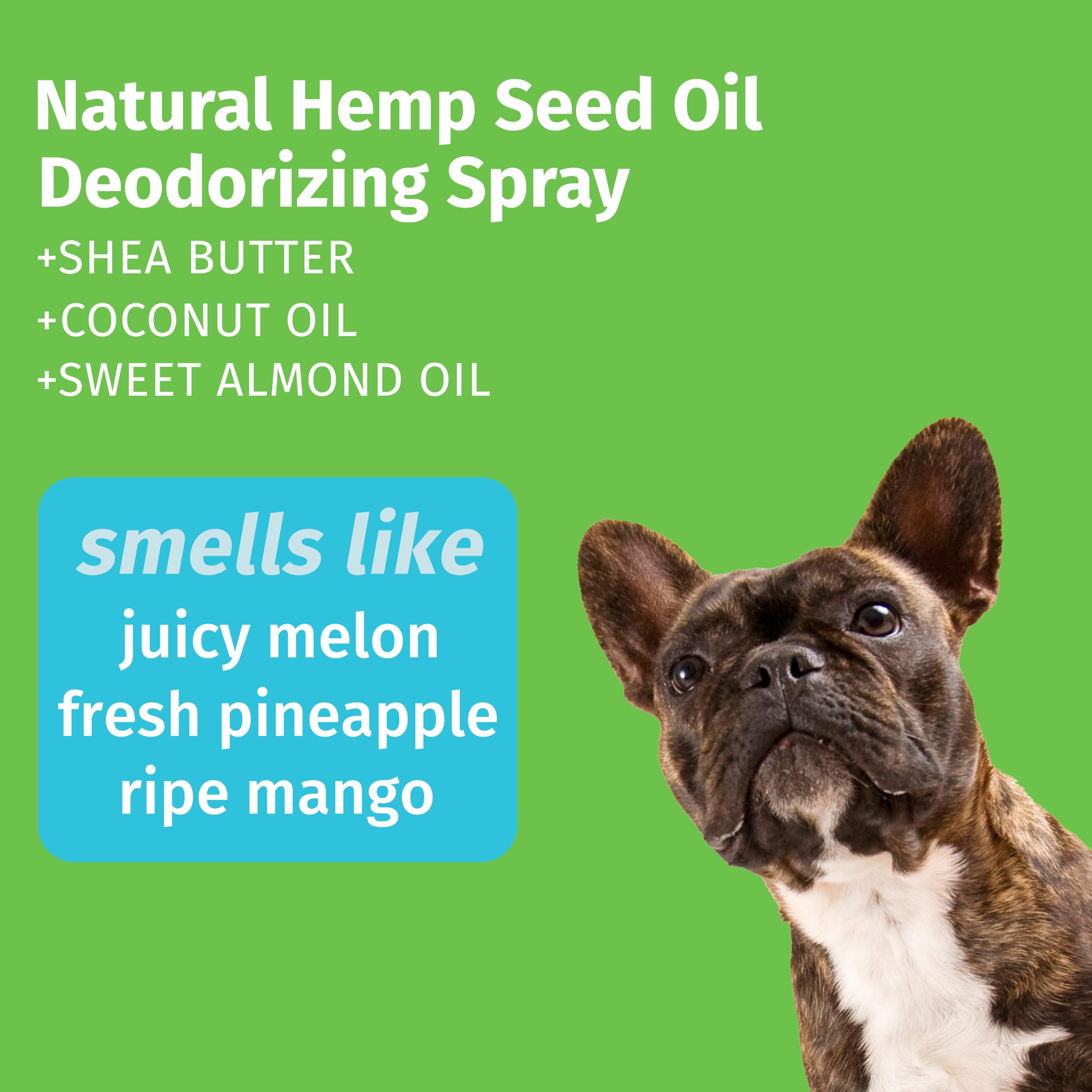 Hempz Petz, Dog Cologne, Sweet Pineapple & Honey Melon Herbal Deodorizing Spray, 8.5 Oz.