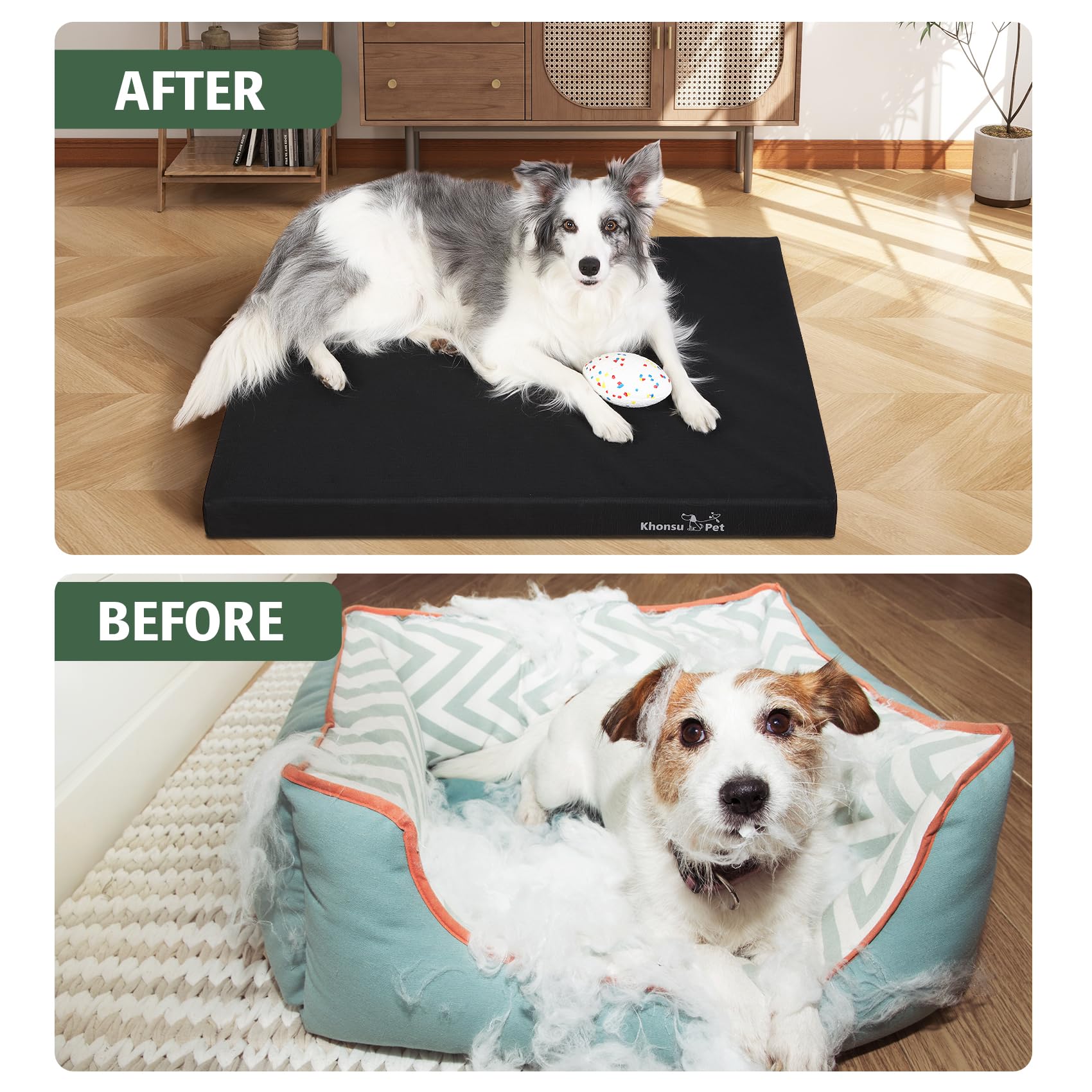 Khonsu Pet Waterproof Tear Proof Dog Bed - 1000D Ripstop Oxford For Outdoor/Indoor Use, 800Lbs Tear Strength (25Lb Size S)