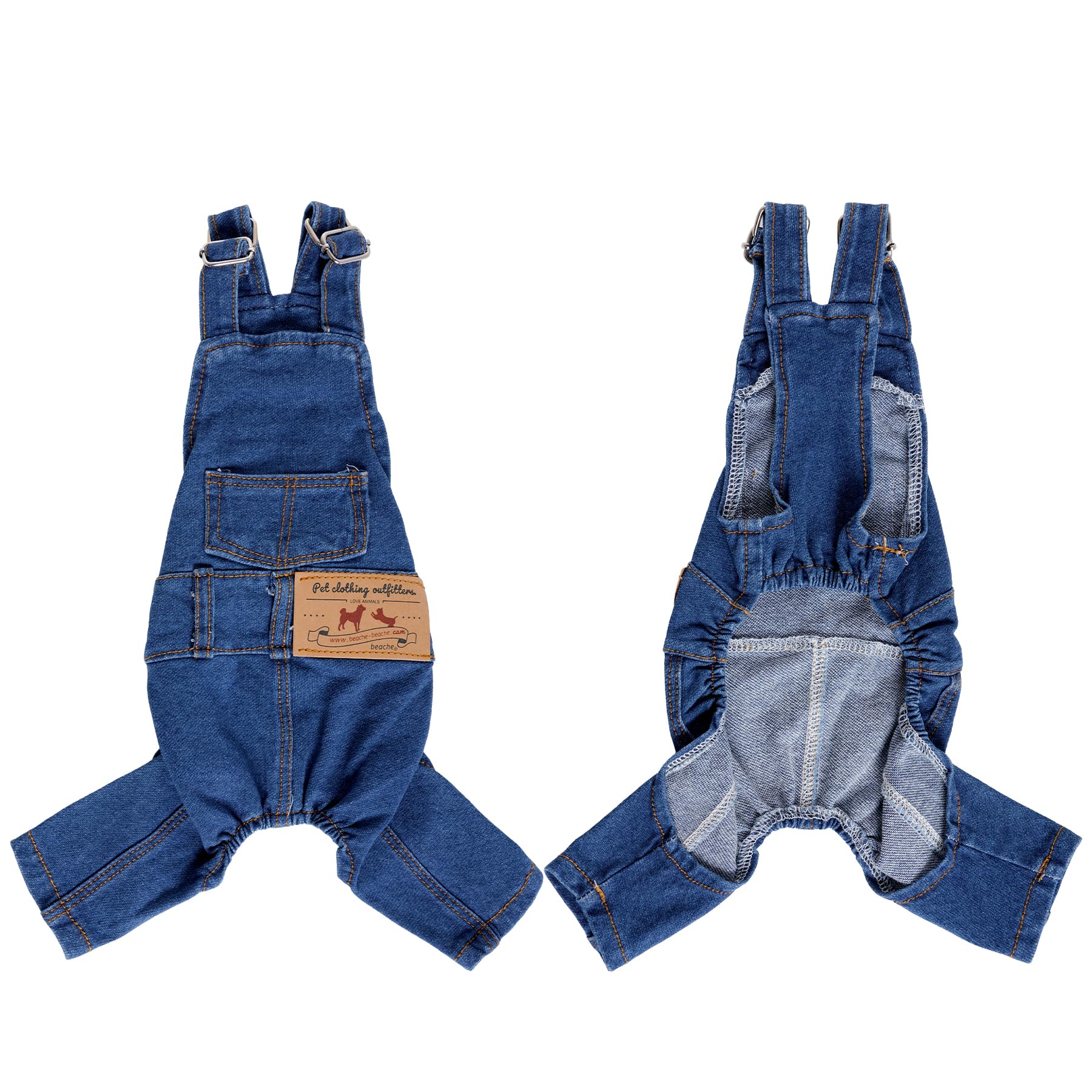 Rbenxia 1 Piece Of Dog Denim Shirts Puppy Jean Jacket Sling Jumpsuit Costumes Pet Jean Overalls Dog Pants Outfits For Small Pupp