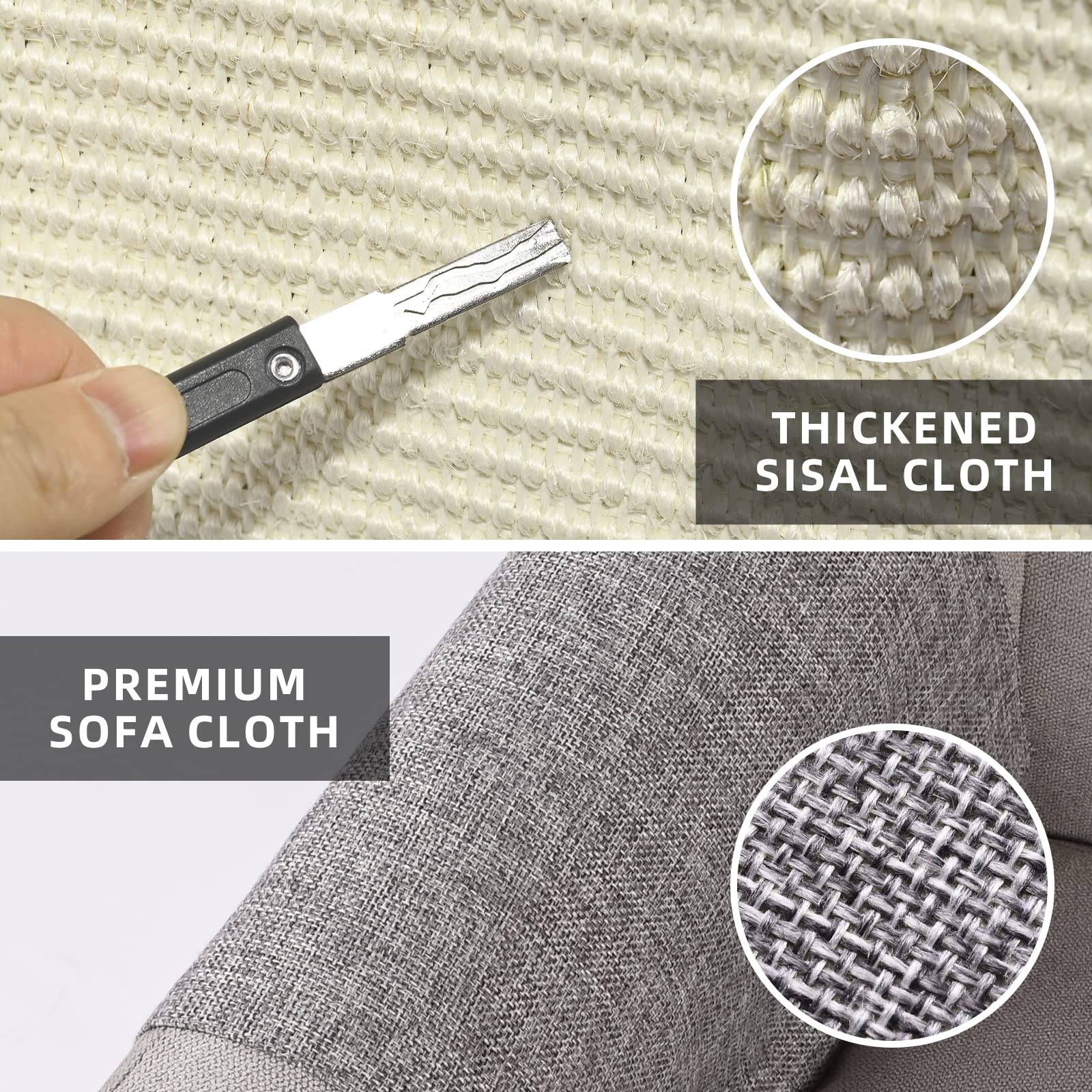 Cat Scratch Couch Protector With Natural Sisal For Protecting Couch Sofa Chair Furniture