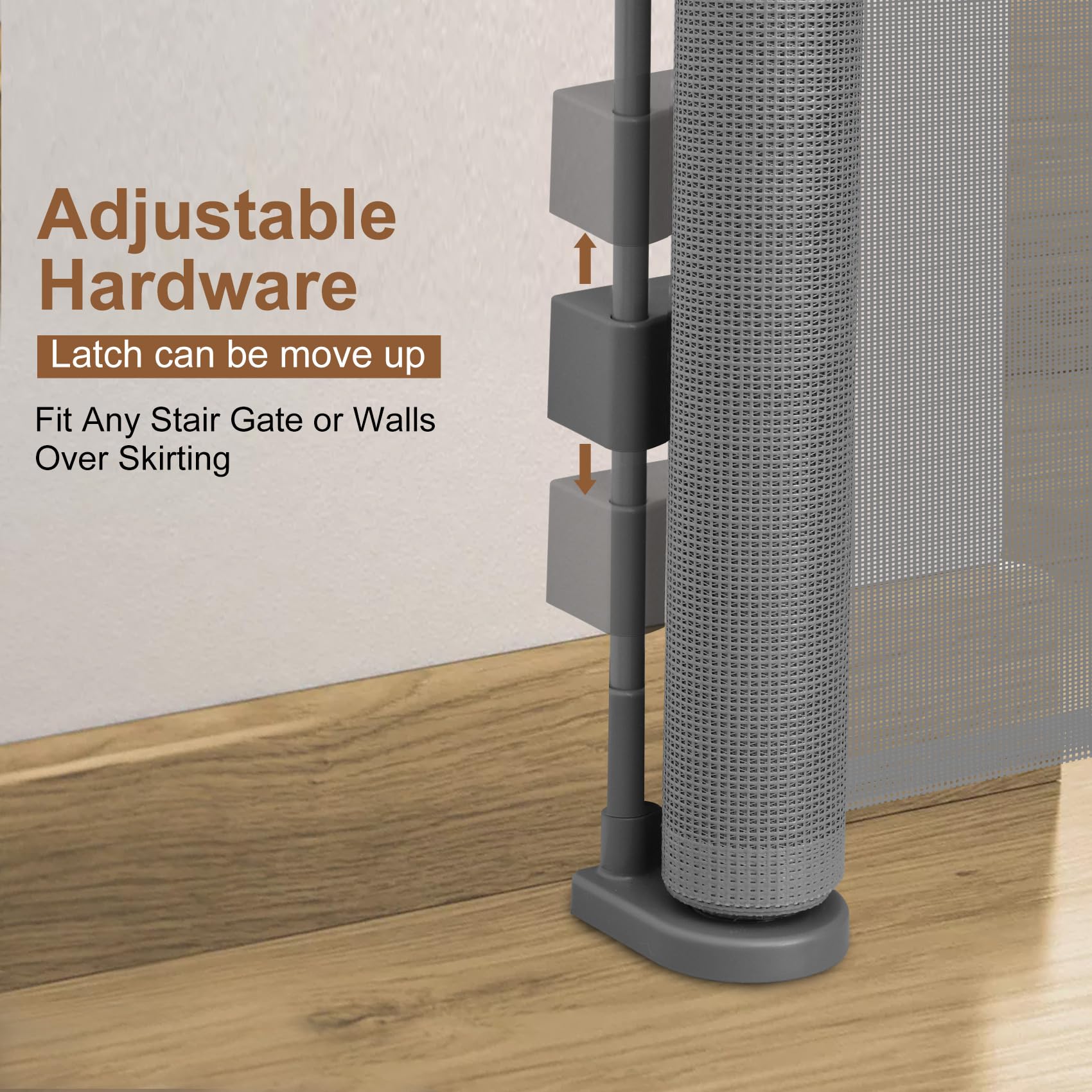 Upgrade 59' Retractable Baby Gates With Reinforced Strip Design To Prevent Crawling Through, 42' Tall Retractable Gate For Baby And Pet, 5 Ft Baby Gates For Stairs, Doorways, Hallways(Gray)