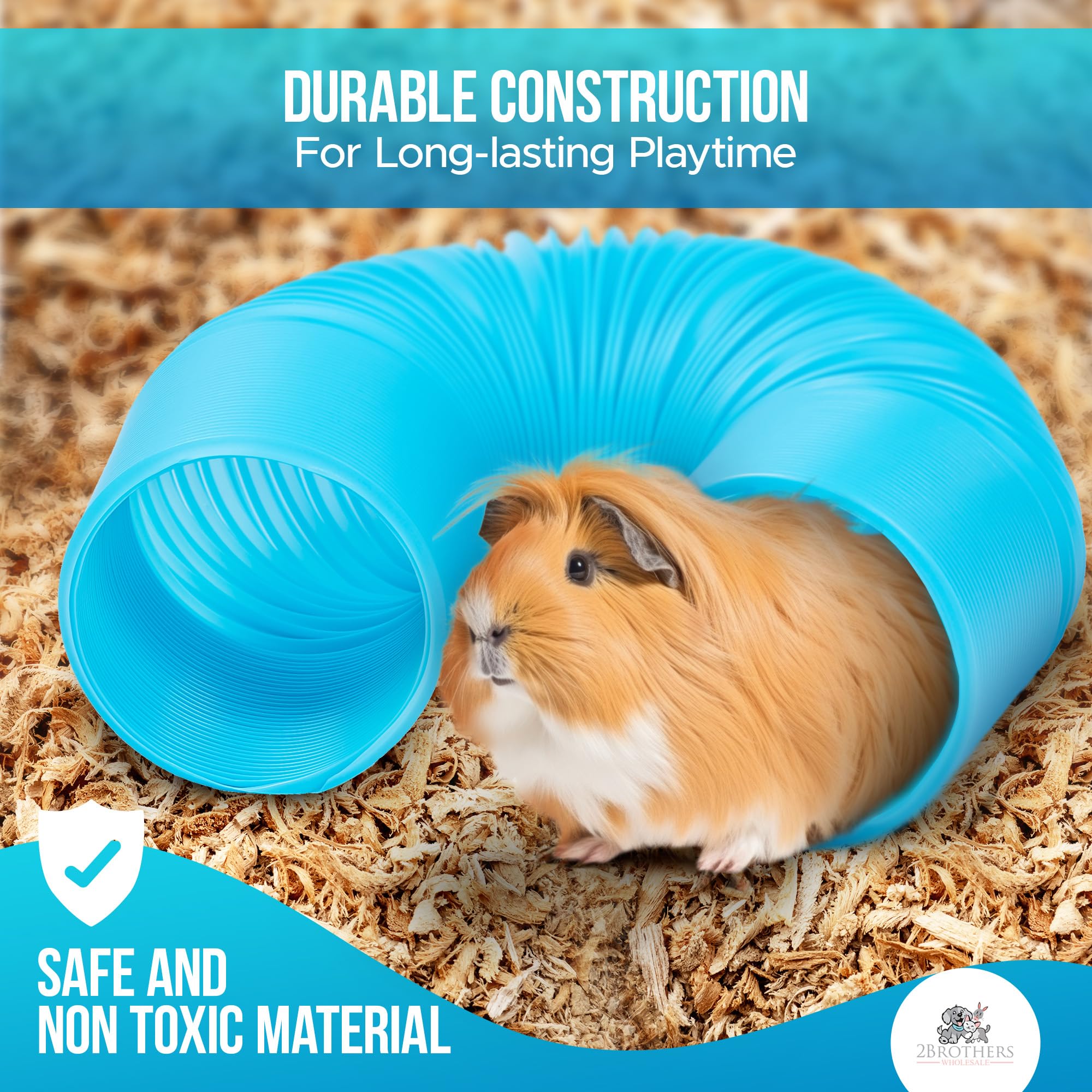 Guinea Pig Tunnels And Hamster Tubes - Fun Ferret Tunnels - Ideal Rat Cage Accessories - Collapsible Guinea Pig Toys For Boredom