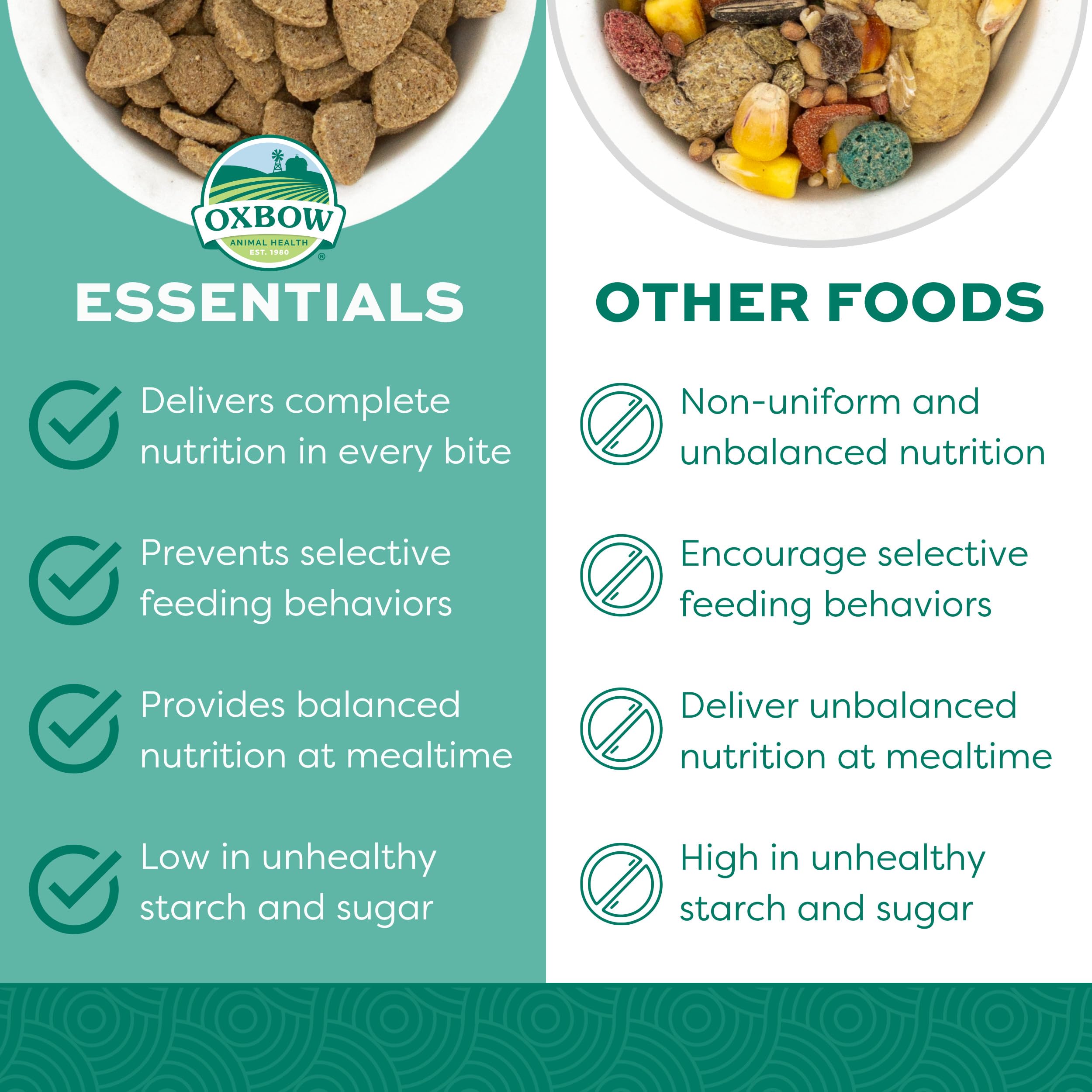 Oxbow Essentials Adult Rat Food - All Natural Adult Rat Food - Veterinarian Recommended- Made in the USA- Rich in Natural Vitami
