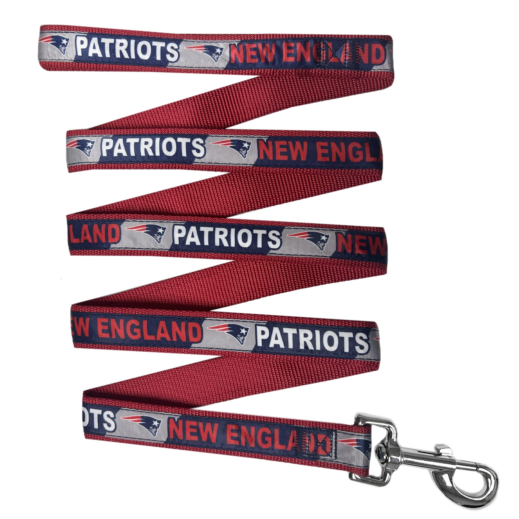 Nfl Pet New England Patriots Dog Leash, Medium - Football Team Leash For Dogs & Cats, Shiny & Colorful, Licensed By The Nfl