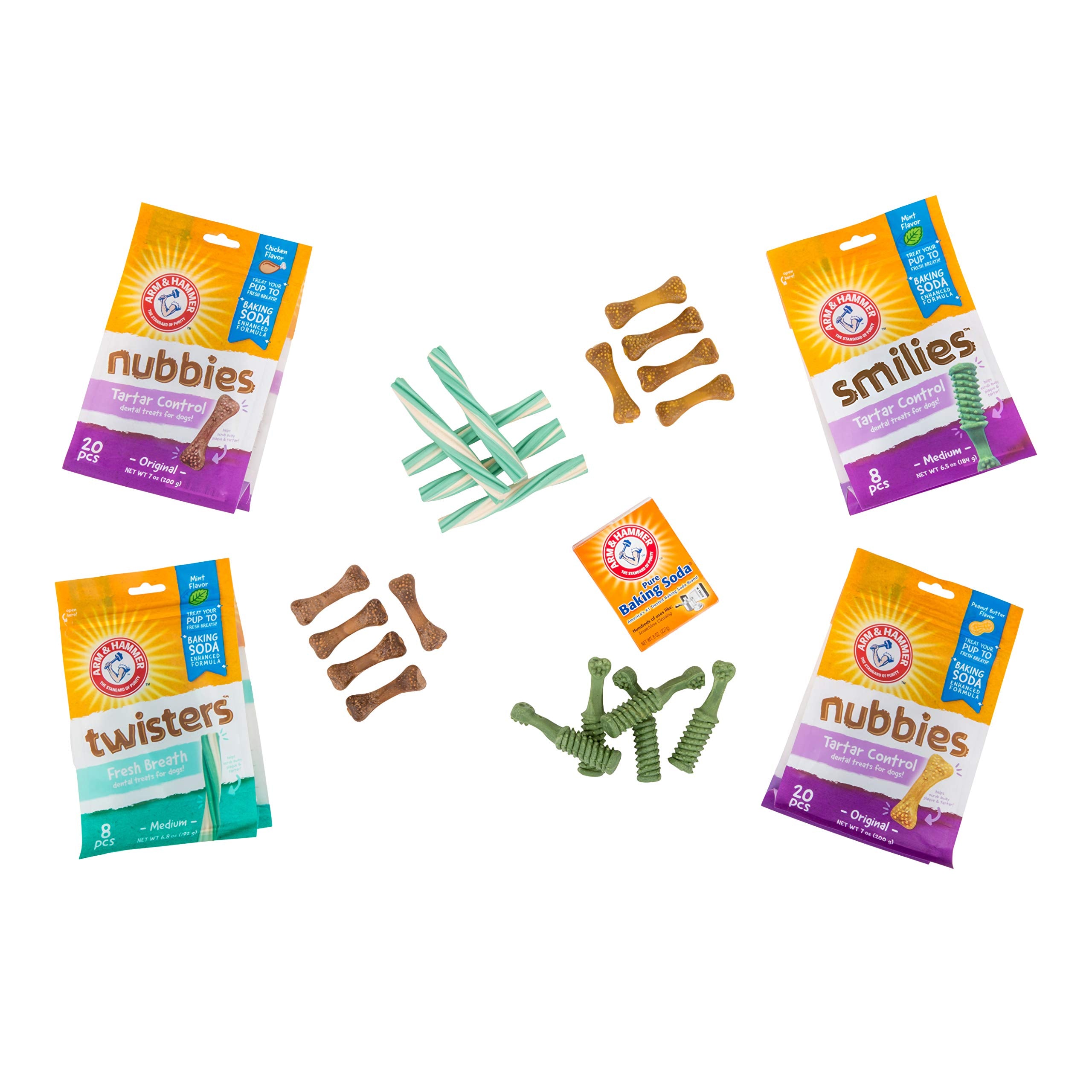 Arm & Hammer For Pets Nubbies Dental Treats for Dogs | Dental Chews Fight Bad Breath, Plaque & Tartar without Brushing | Baking