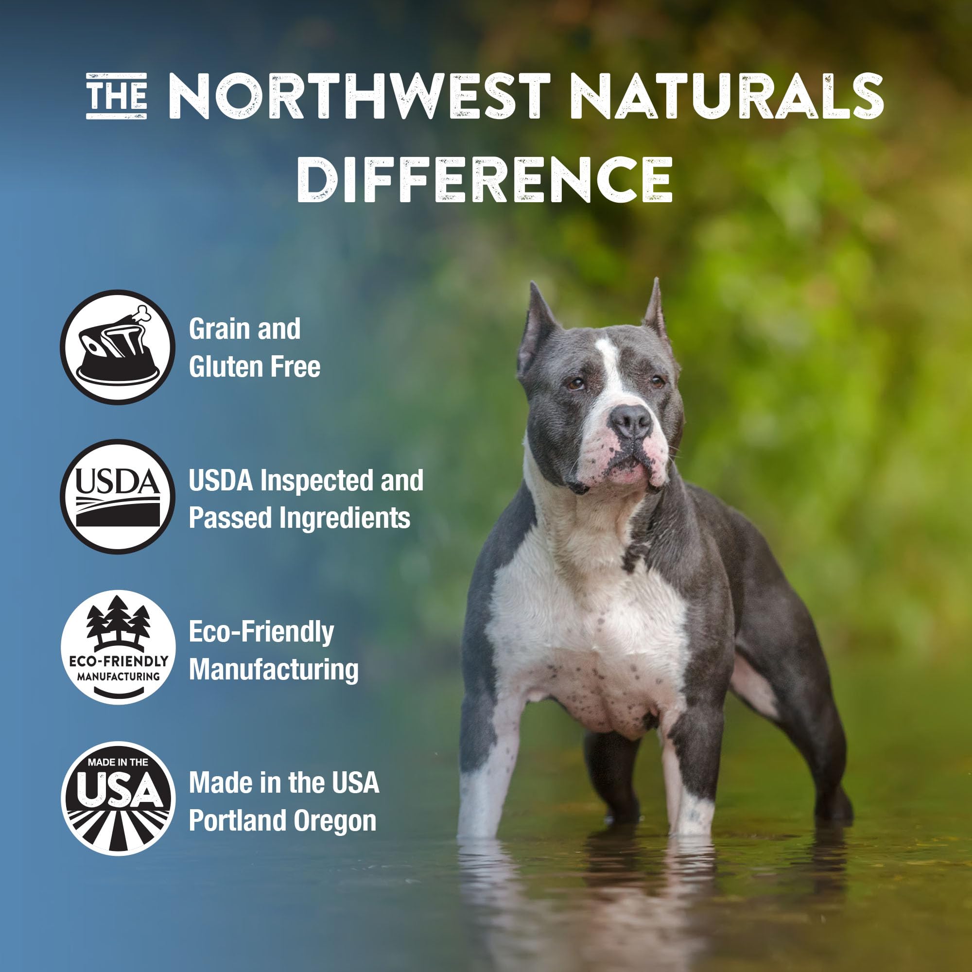 Northwest Naturals Freeze-Dried Whitefish & Salmon Dog Food - Bite-Sized Nuggets - Grain-Free, High-Protein, Raw Diet, Human-Gra