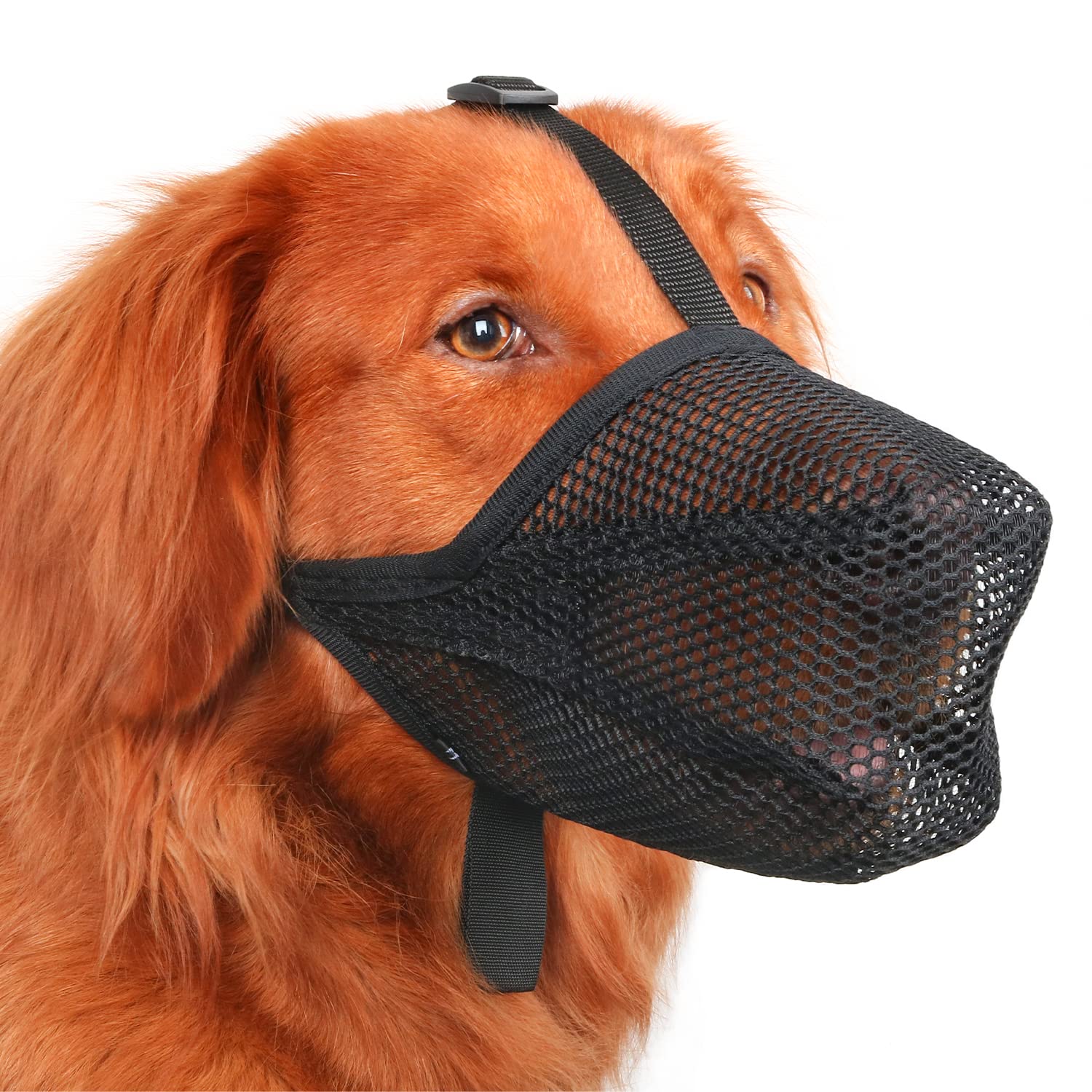 Mayerzon Dog Muzzle, Patented Soft Mesh Muzzle For Small Medium Large Dogs For Scavenging Biting Licking And Chewing, Allows To 