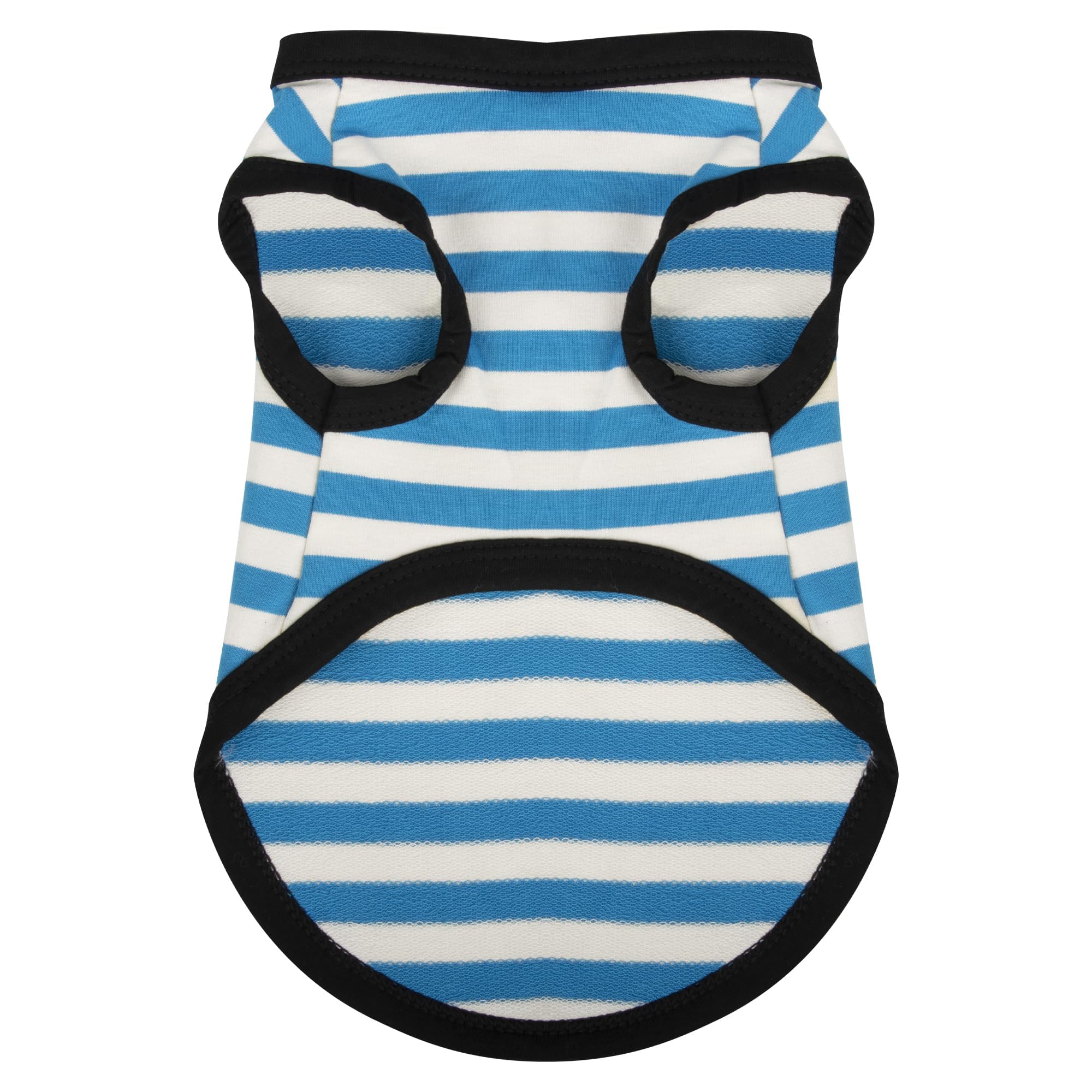 Paiaite Dog Shirts - Striped Sleeveless Tank Top, Breathable Cotton, Colorful Blue Xl