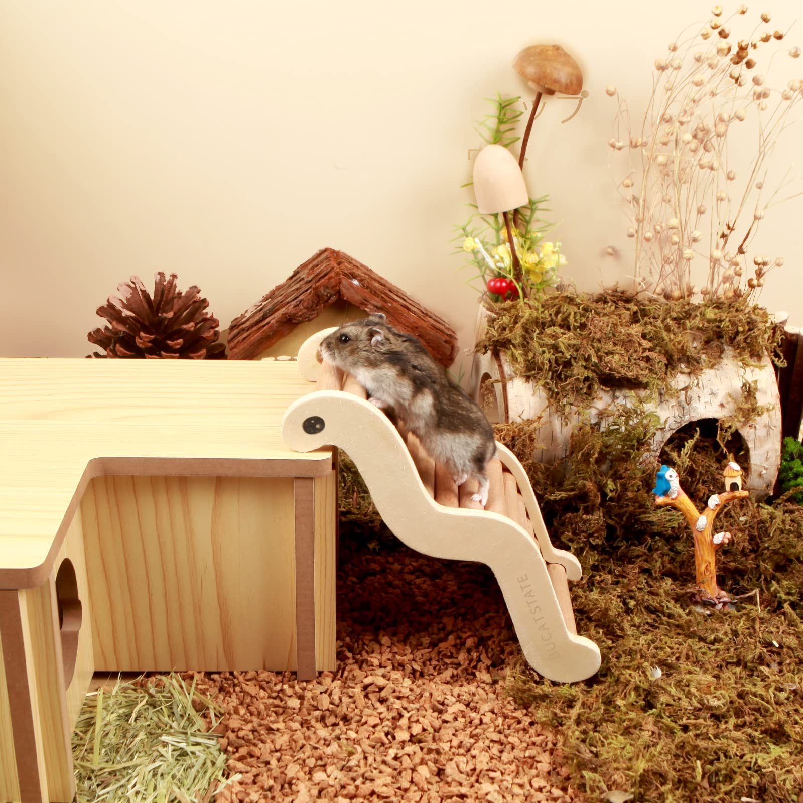 Bucatstate Hamster Climbing Ladder, Wooden Climbing Toy And Bridge Cage Decor For Hamsters Gerbils Mice And Small Animals (Snake Pattern)