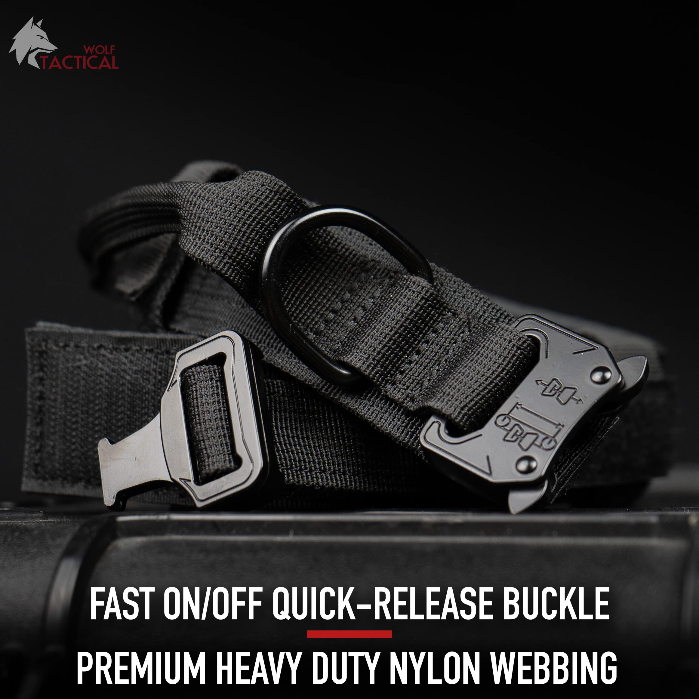 Wolf Tactical Dog Collar For Large Dogs Military Heavy Duty Dog Collars For Large Dogs Pitbull Collar German Shepherd Collar