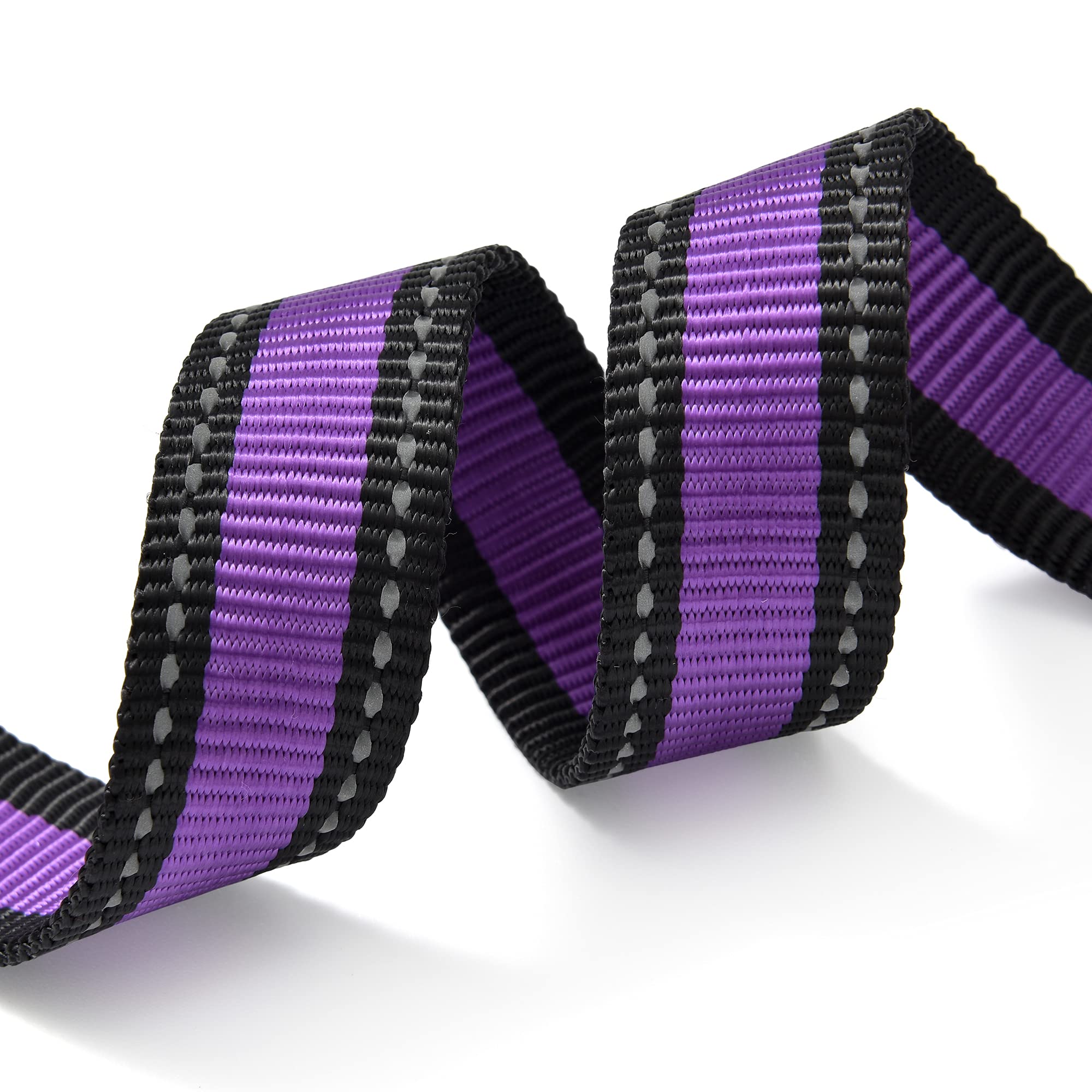 Mile High Life Dog Collar | Nylon Reflective Dog Collars | Light Weight Puppy Collars | Purple Dog Collars For Small Dogs (Purpl