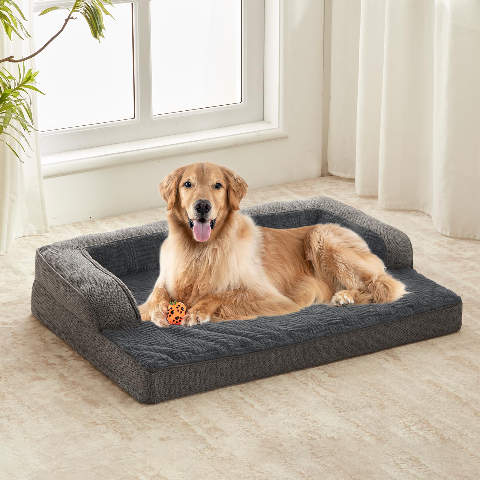 Orthopedic Dog Beds For Extra Large Dogs,Orthopedic Dog Sofa Bed With Removable Washable Cover,Waterproof Egg Foam Pet Couch Bed