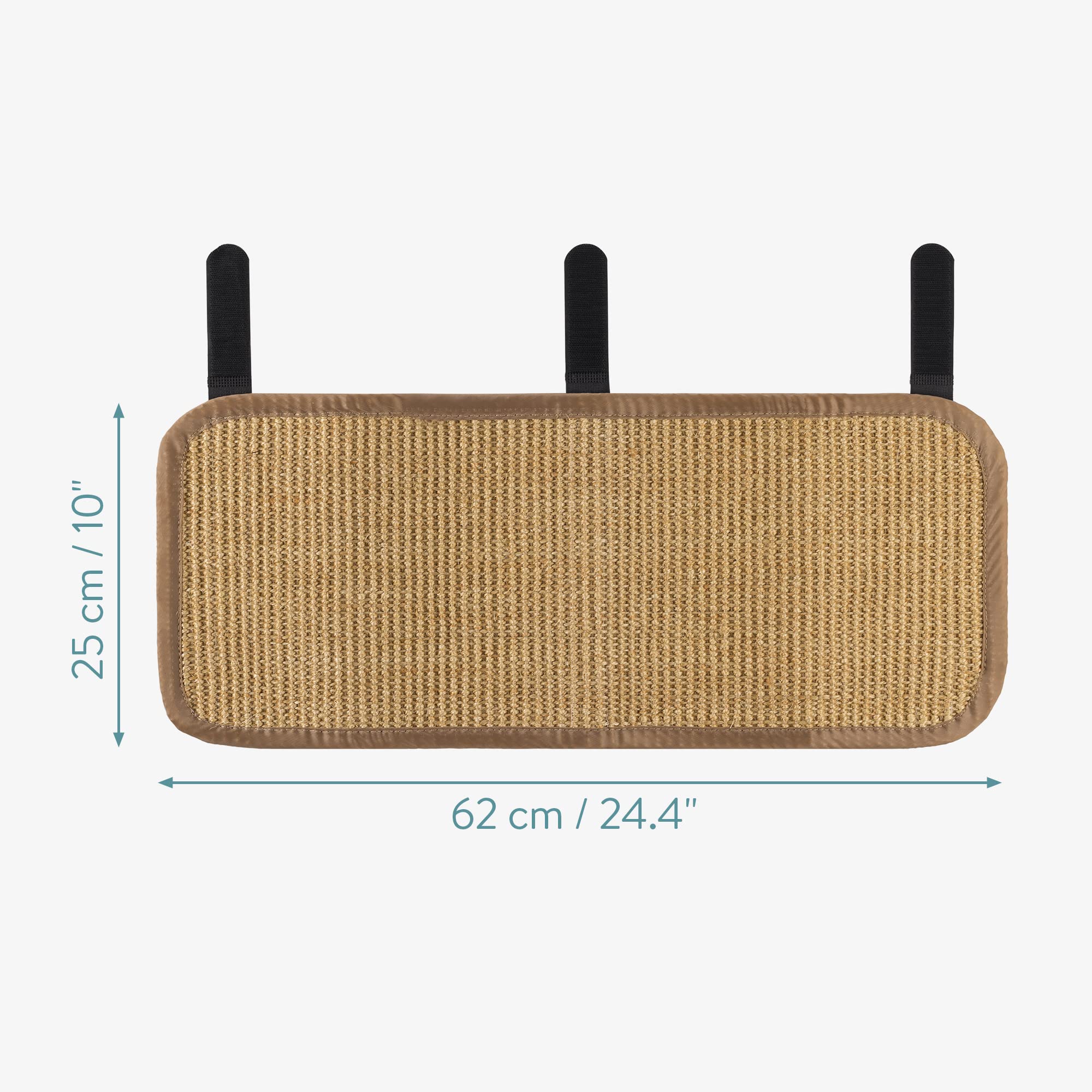 Navaris Table Leg Cat Scratcher - Sisal Scratching Mat Protector For Furniture Legs - Scratch Pad Protection With Wrap Around Straps 23 5/8' X 9 7/8'