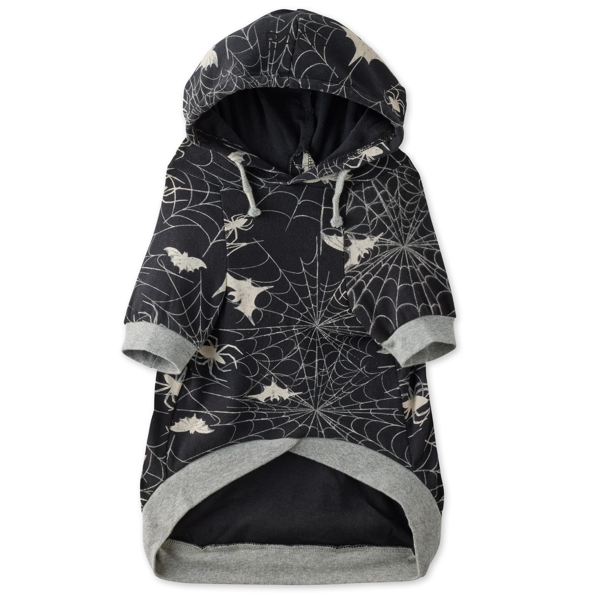 Pet Passion 100% Organic Cotton Dog Hoodie Pet Coat for Small, Medium and Large Dogs, Batty Black, XX-Small