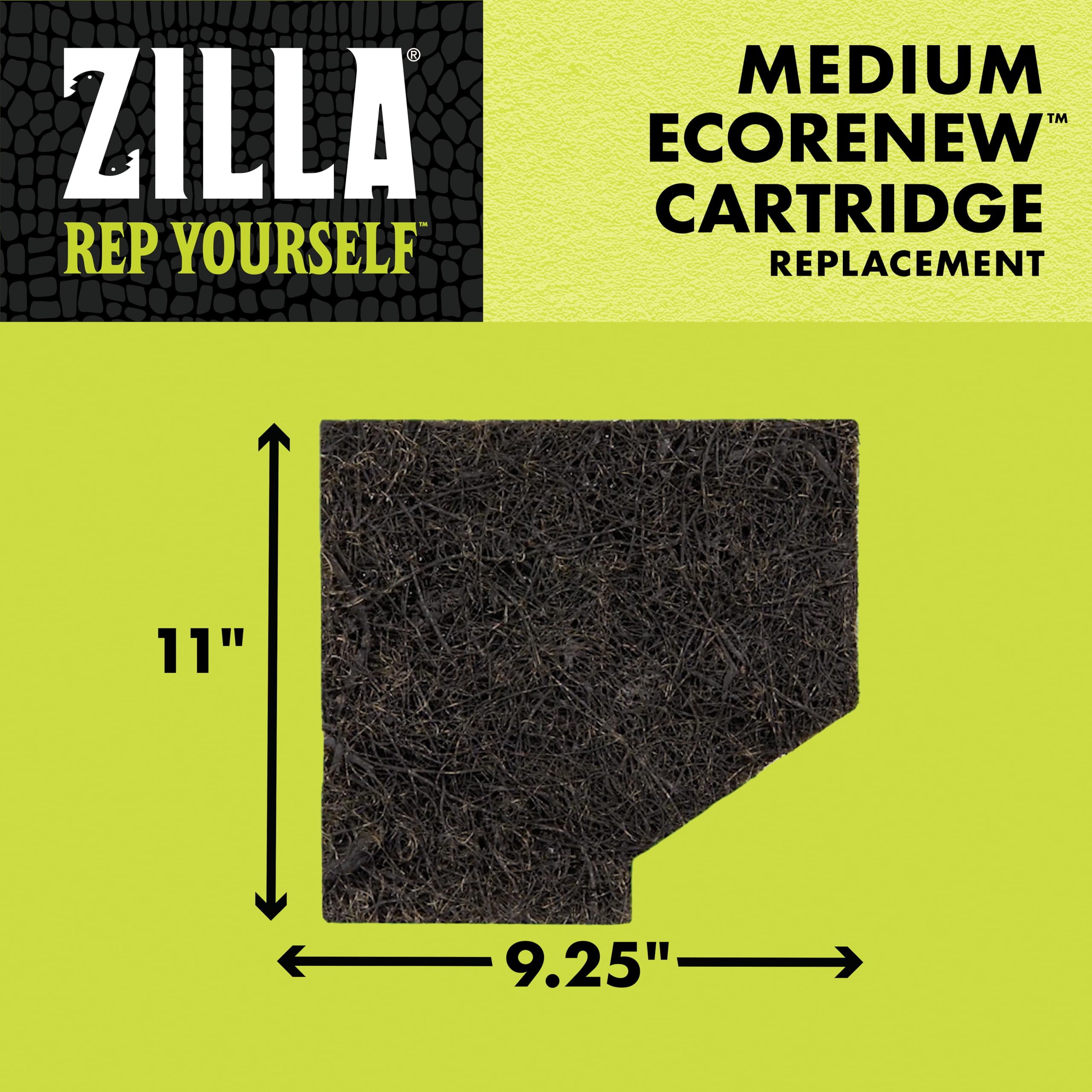 Zilla Ecorenew Filter Cartridges Aquatic Reptile Internal Filter With Smartclean Technology 20G, 3-Pack