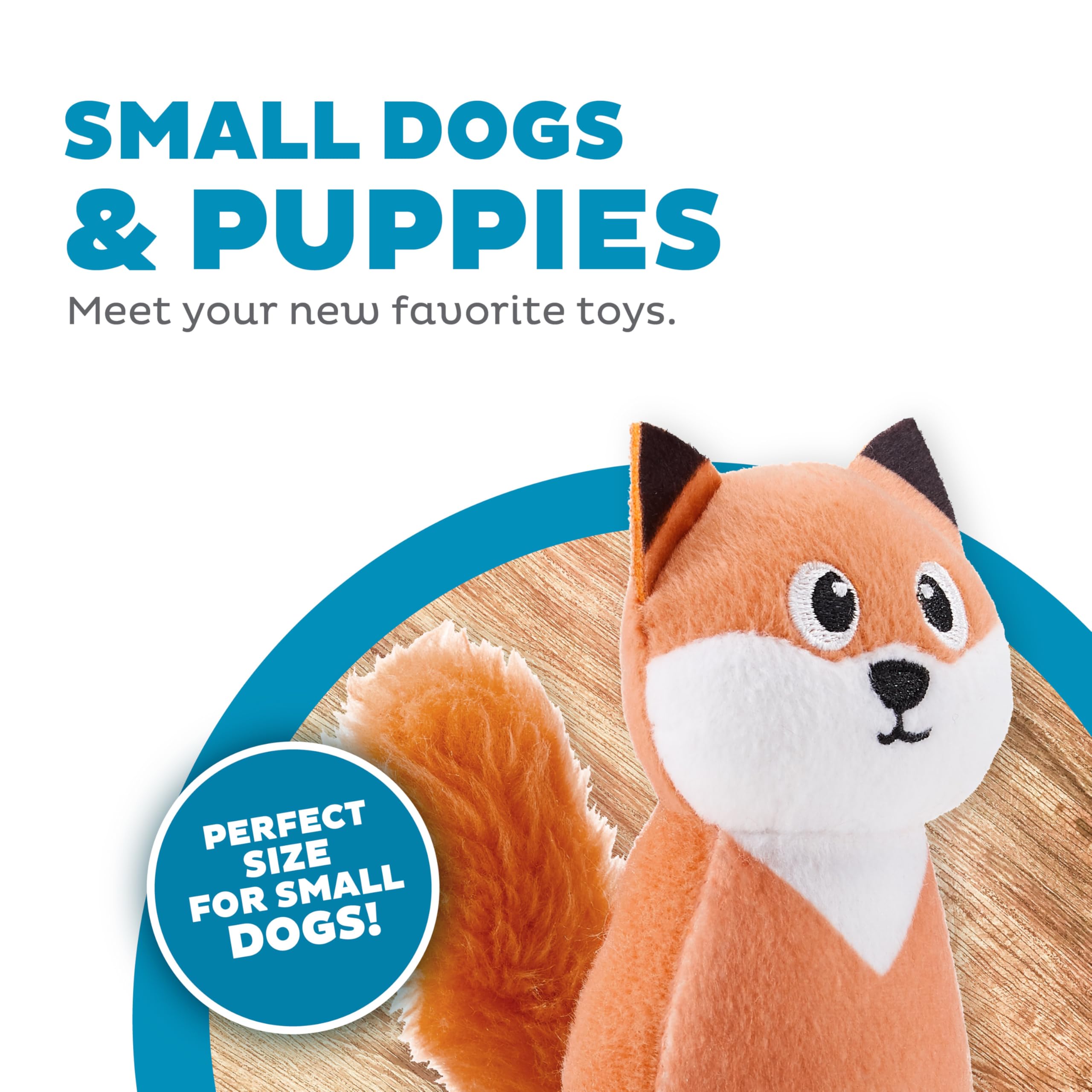 Outward Hound Fox Hide A Puzzle Plush Dog Toys - Replacement 3 Pack - Polyester