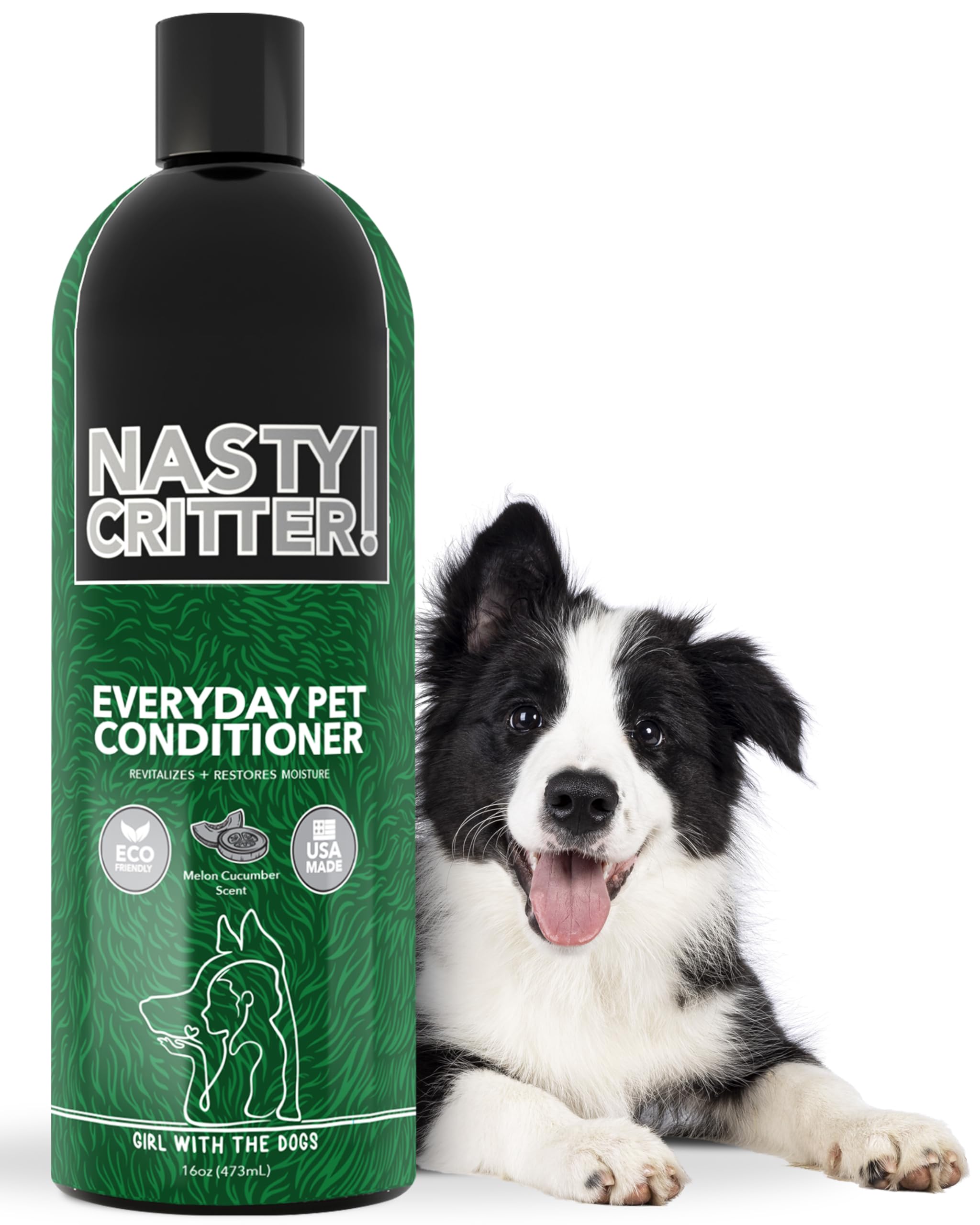 Nasty Critter! By Girl With The Dogs - Everyday Deep Cleaning Dog Conditioner, 16 Oz, Made In Usa 8 Wks+