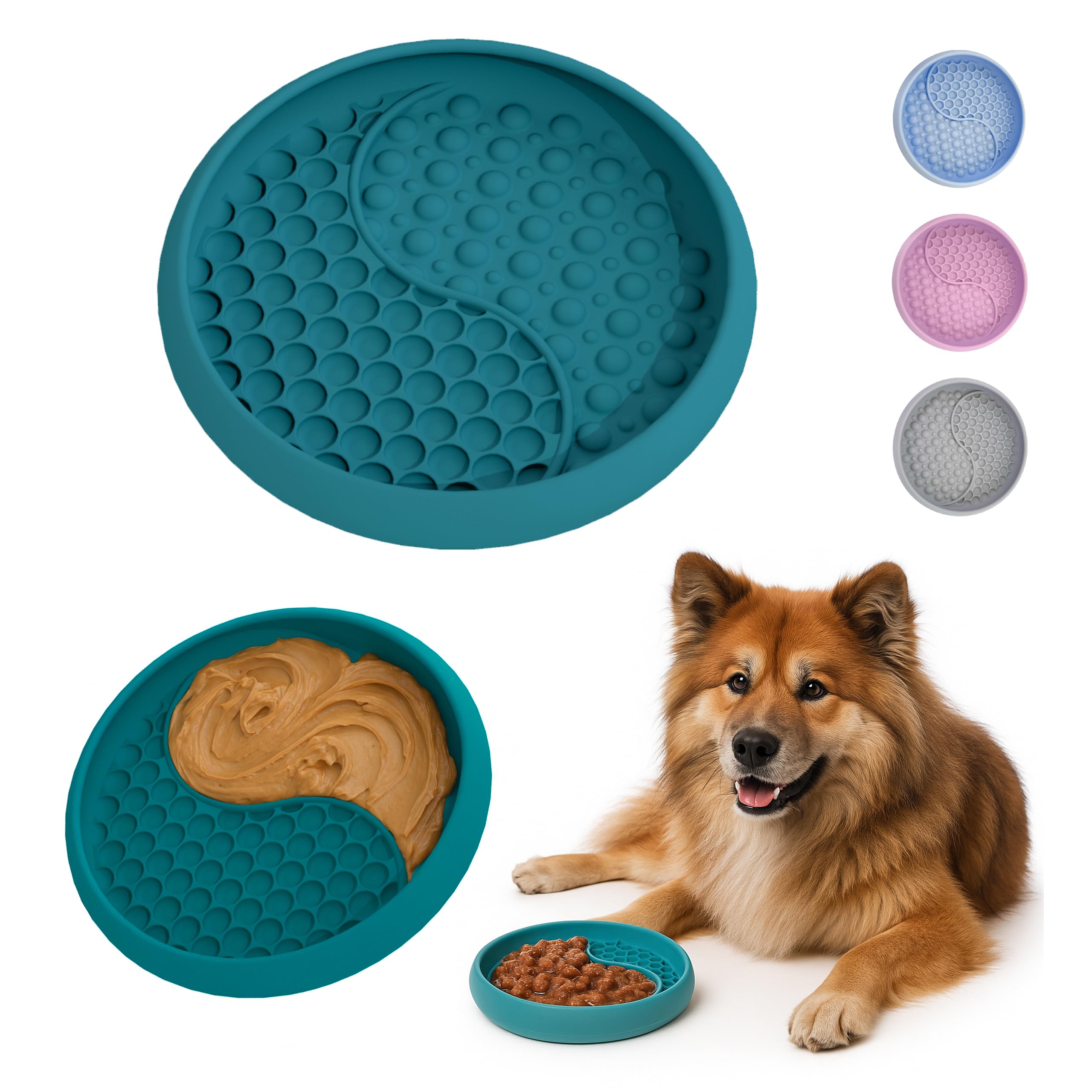 YAMI Bowl Lick Mat for Dogs & Cats, Slow Feeder Bowls, Cat Slow Feeder, Dog Enrichment Toys with Suction Cup for Anxiety Relief,