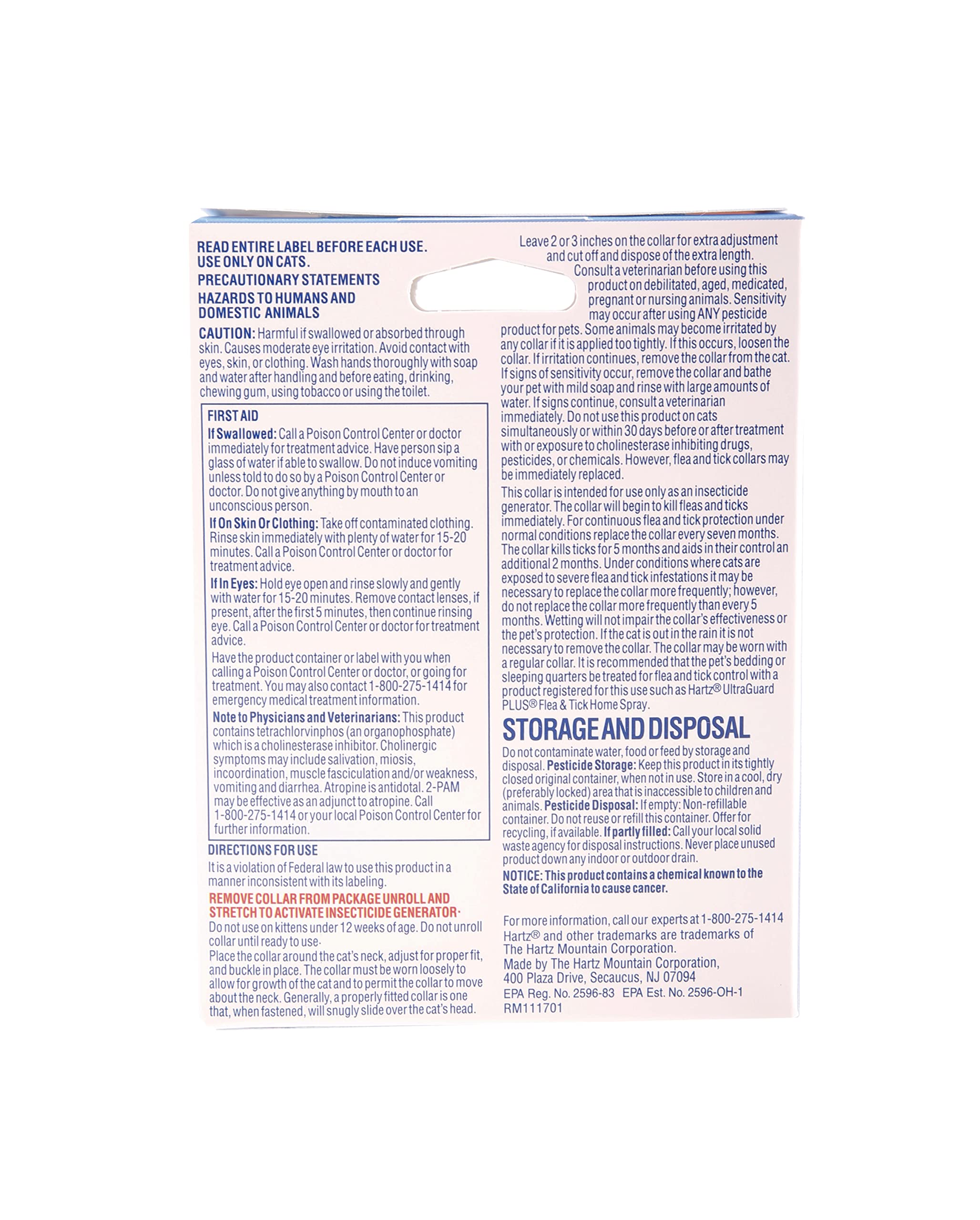 Hartz UltraGuard Flea & Tick Collar for Cats and Kittens - 7 Month Protection, Purple, Model 032700907457